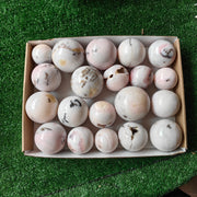 20 pc peruvian pink opal spheres