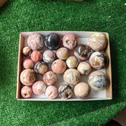24 pc peruvian pink opal spheres