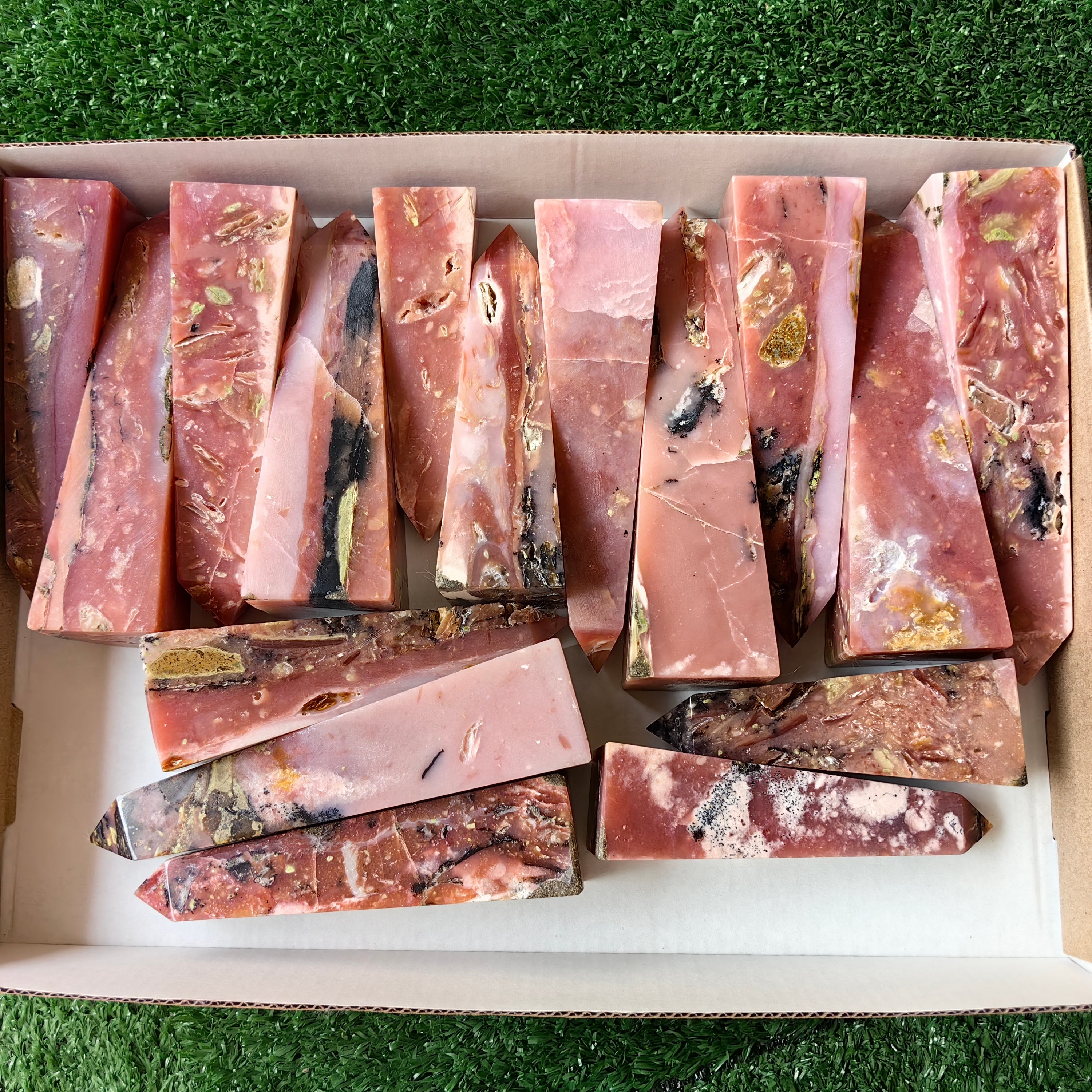 16 pc peruvian pink opal towers