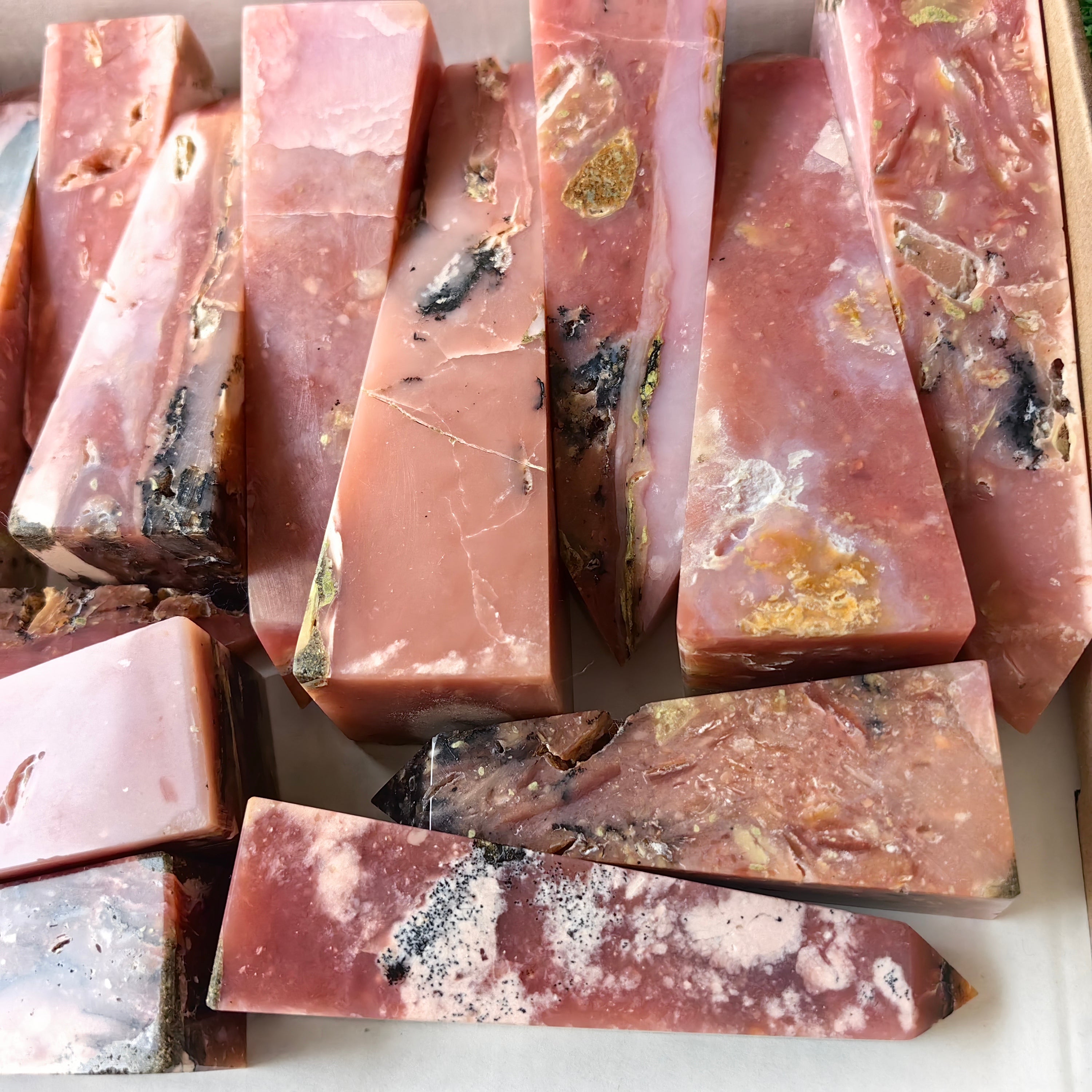 16 pc peruvian pink opal towers