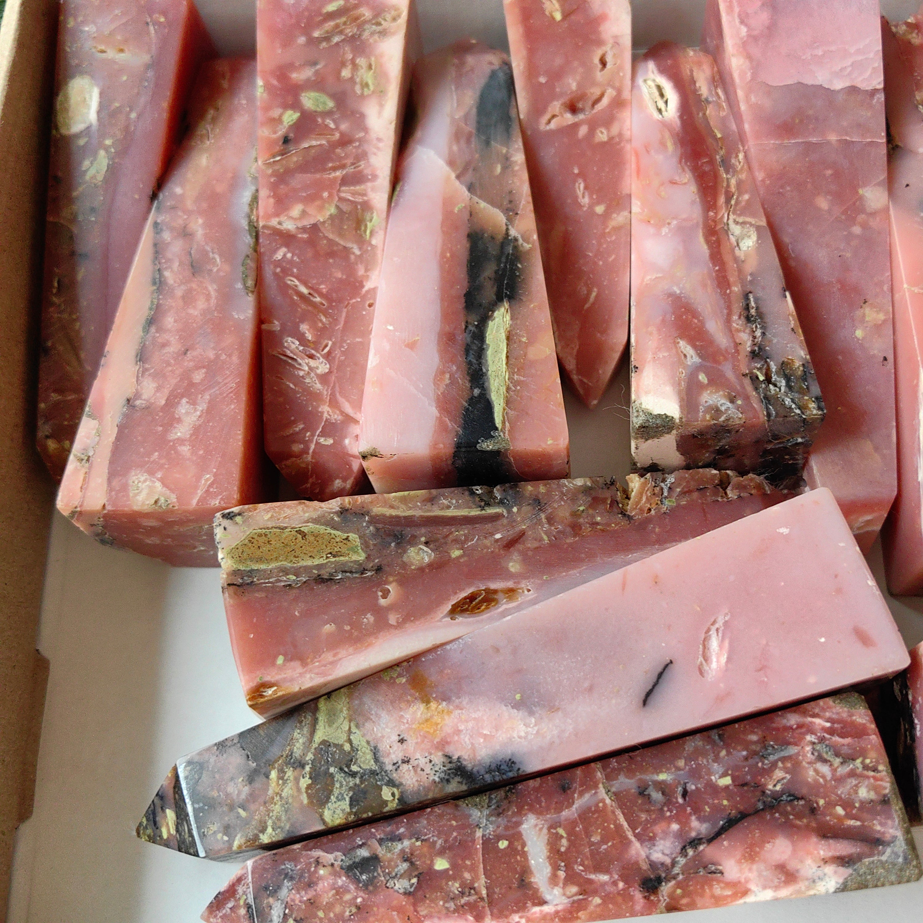 16 pc peruvian pink opal towers