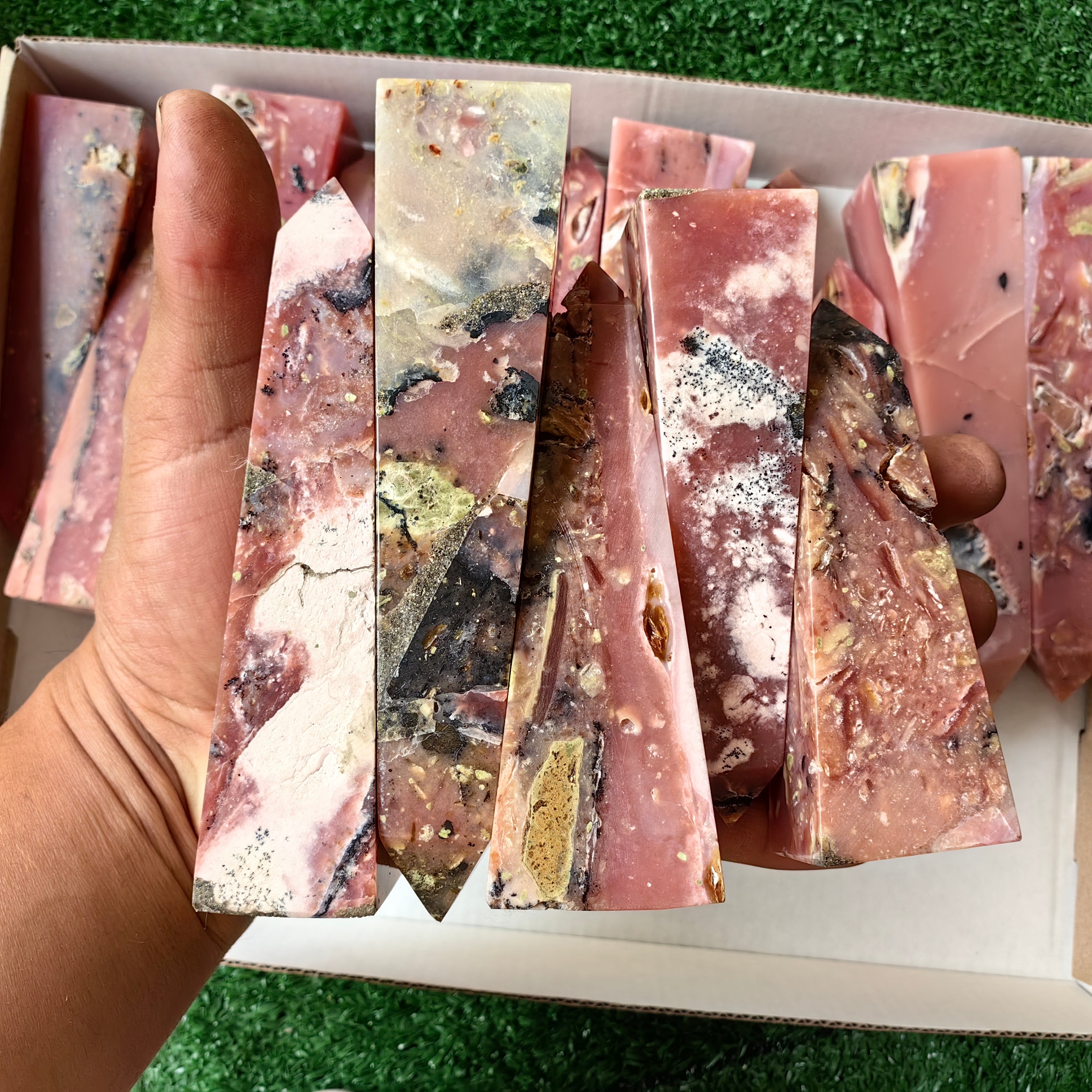 16 pc peruvian pink opal towers