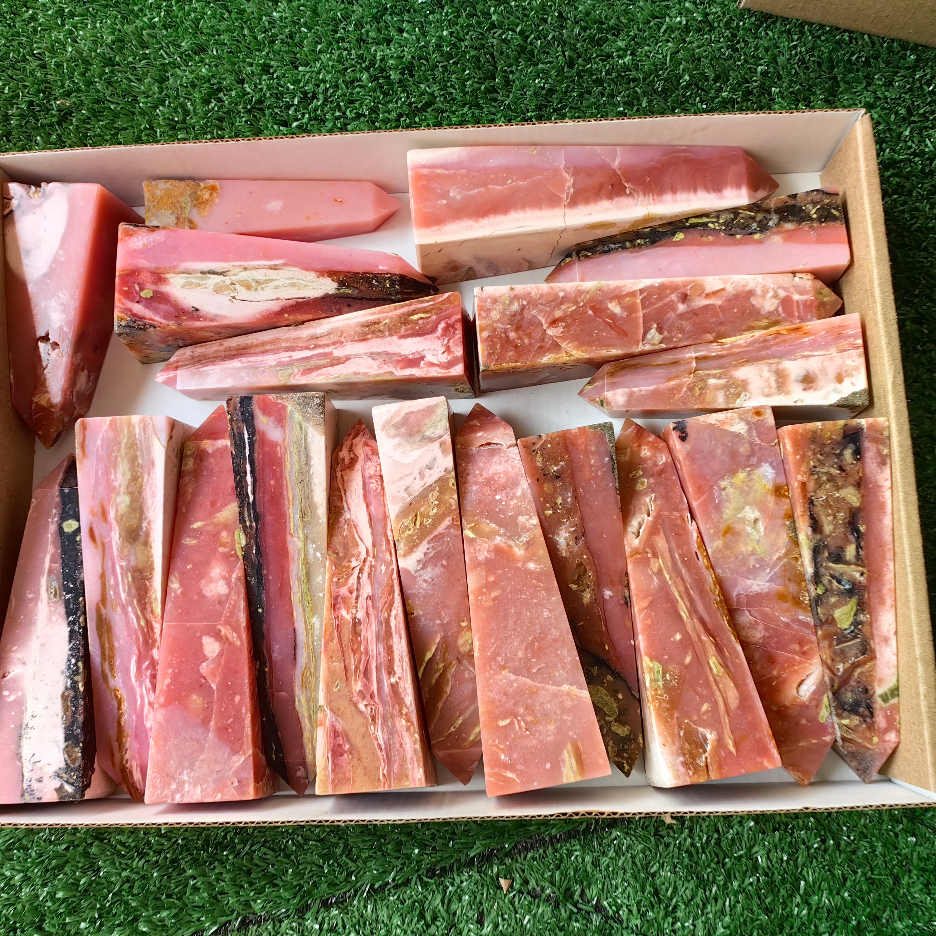 19 pc peruvian pink opal towers