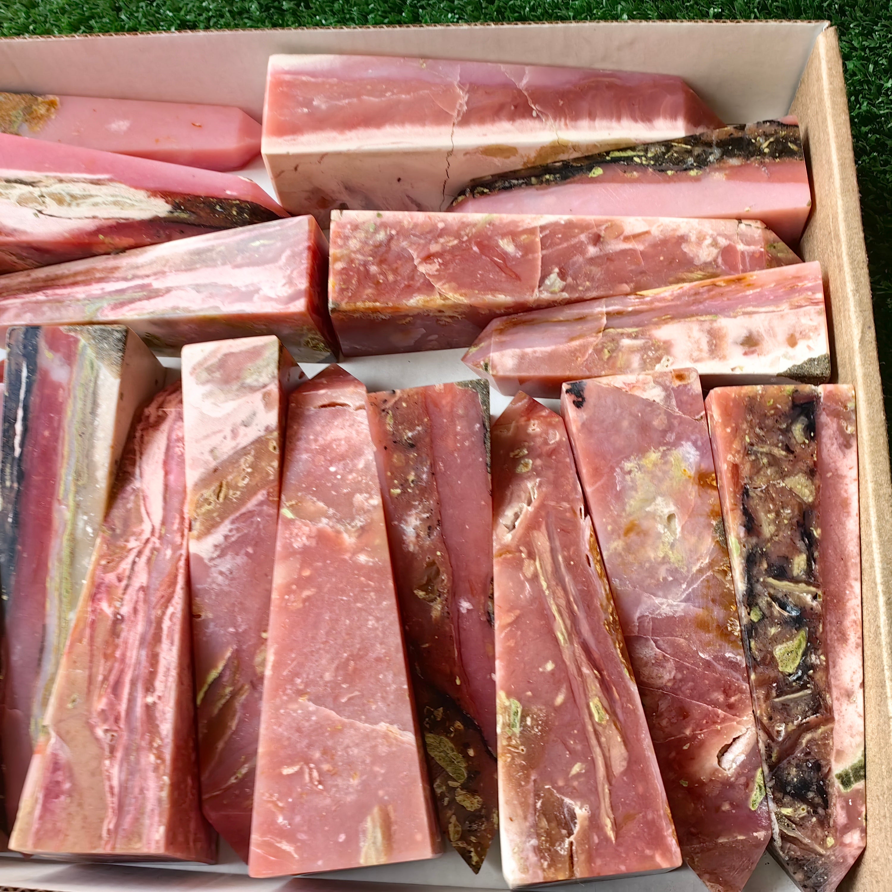 19 pc peruvian pink opal towers