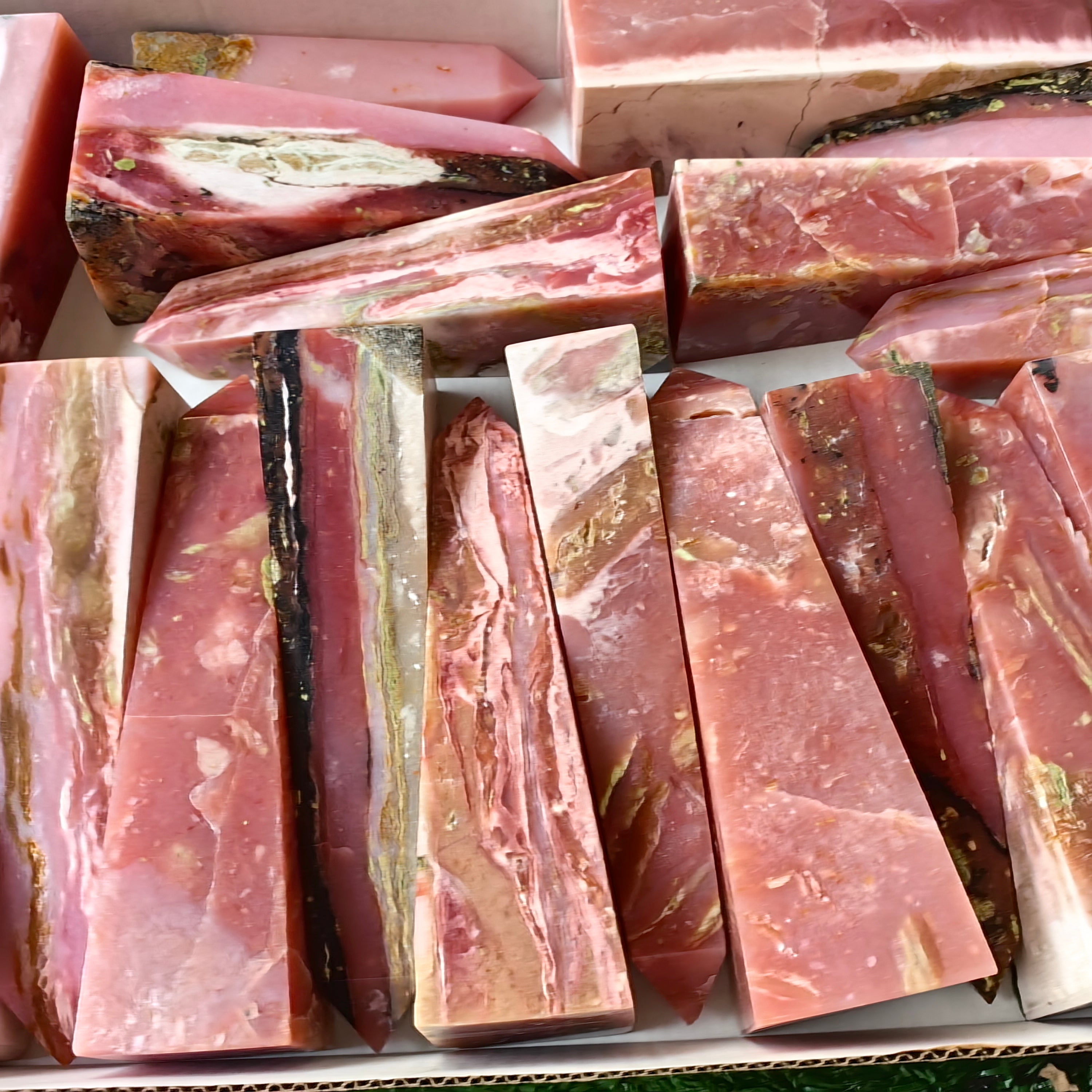 19 pc peruvian pink opal towers