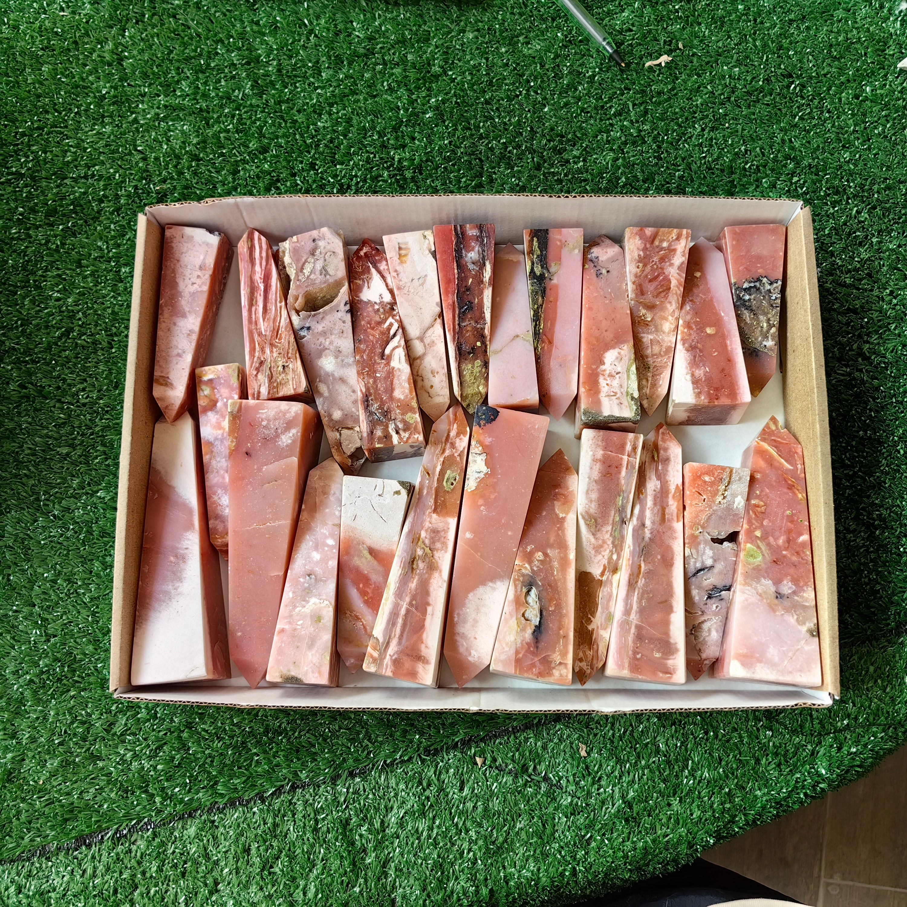 24 pc peruvian pink opal towers