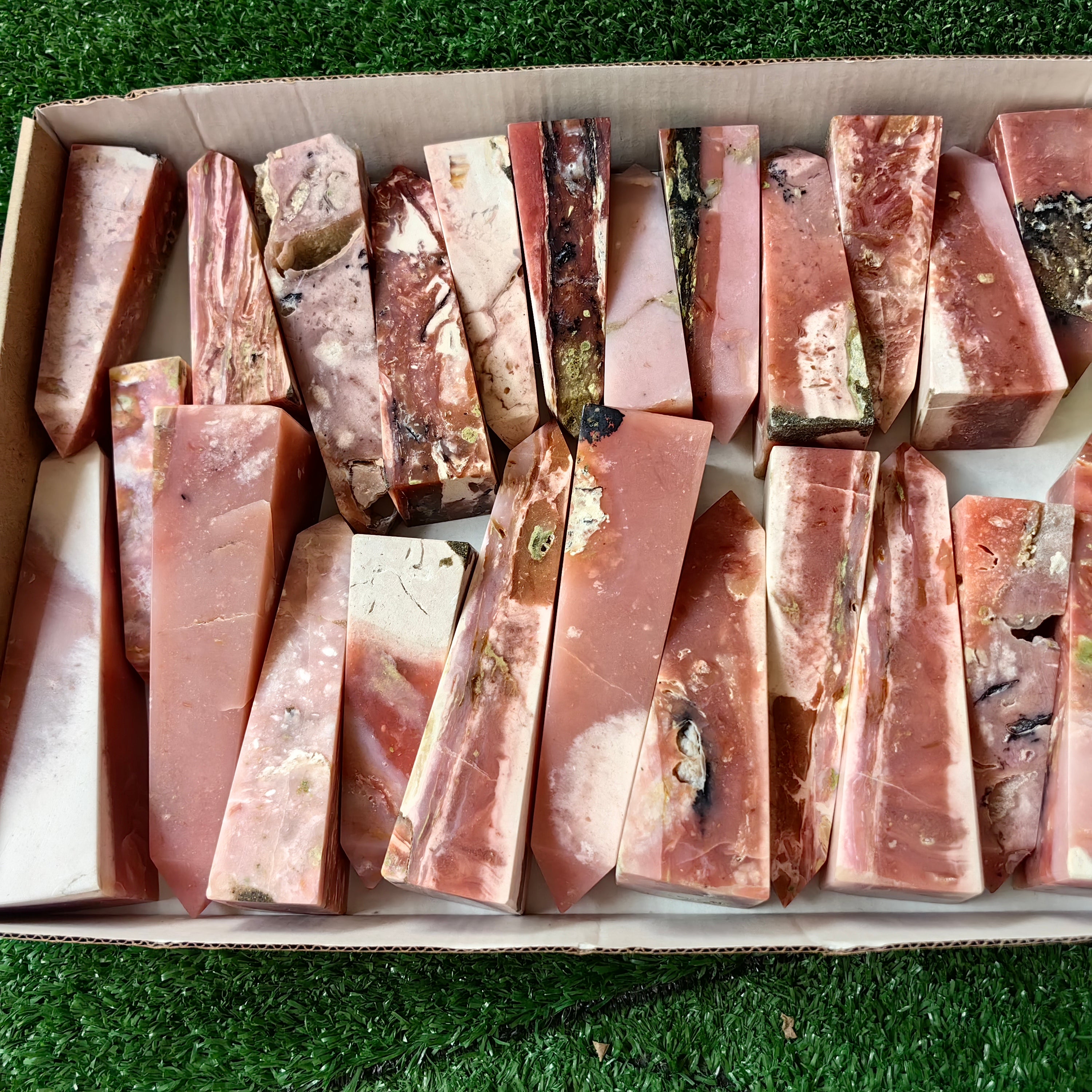 24 pc peruvian pink opal towers