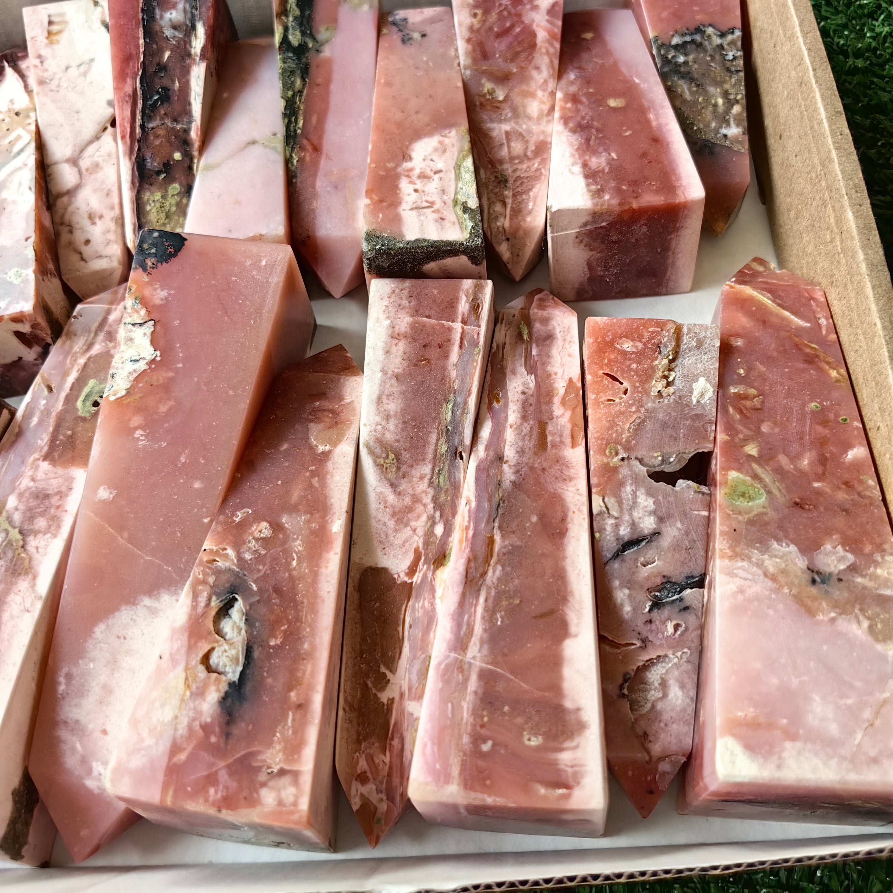 24 pc peruvian pink opal towers