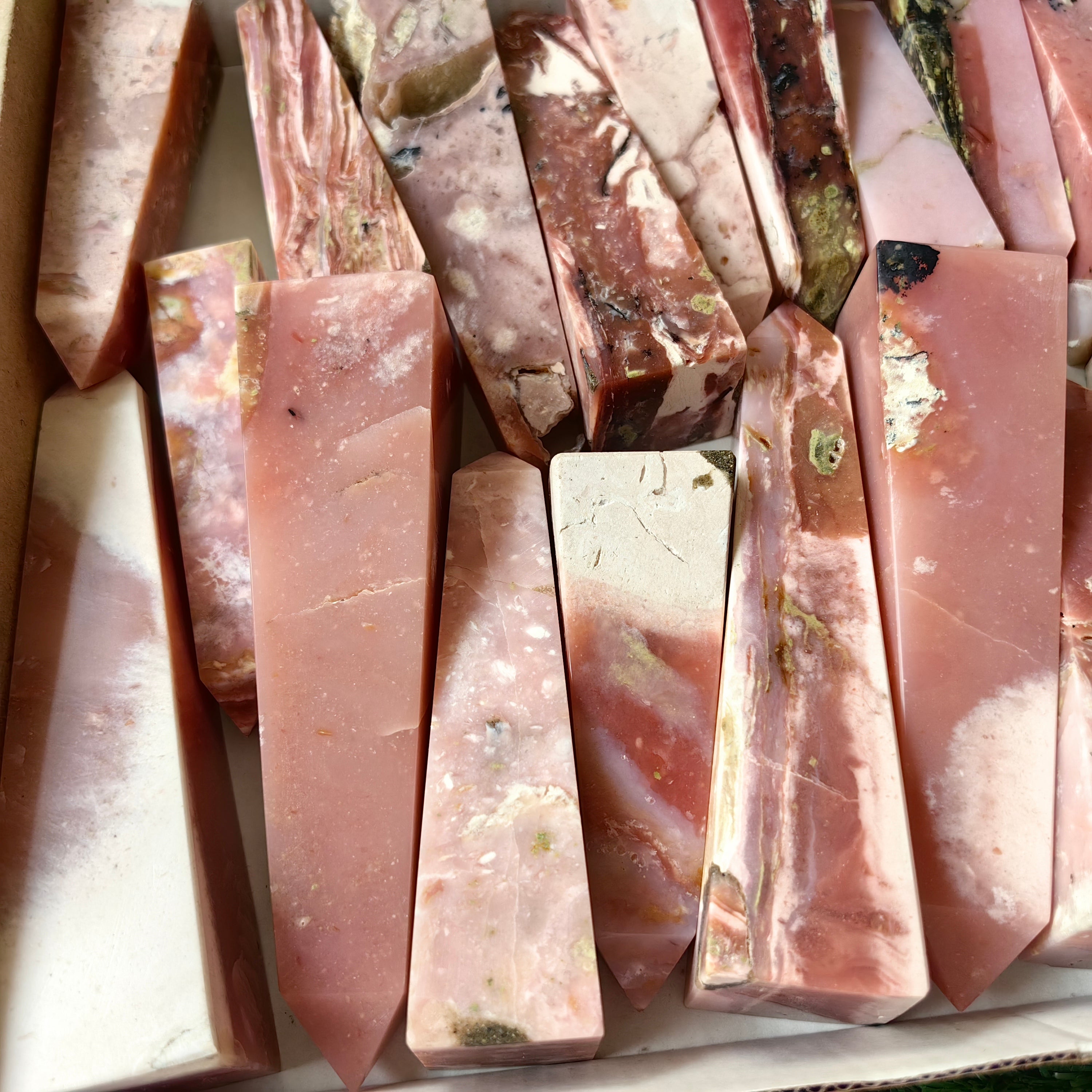 24 pc peruvian pink opal towers