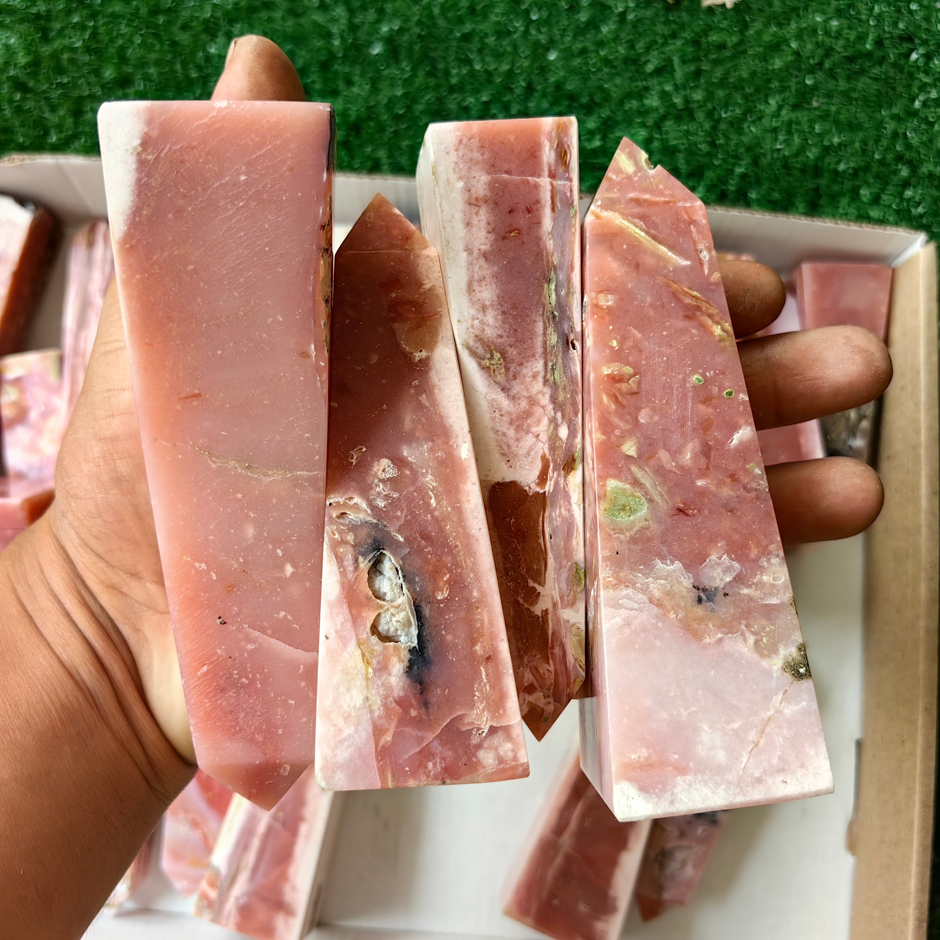 24 pc peruvian pink opal towers