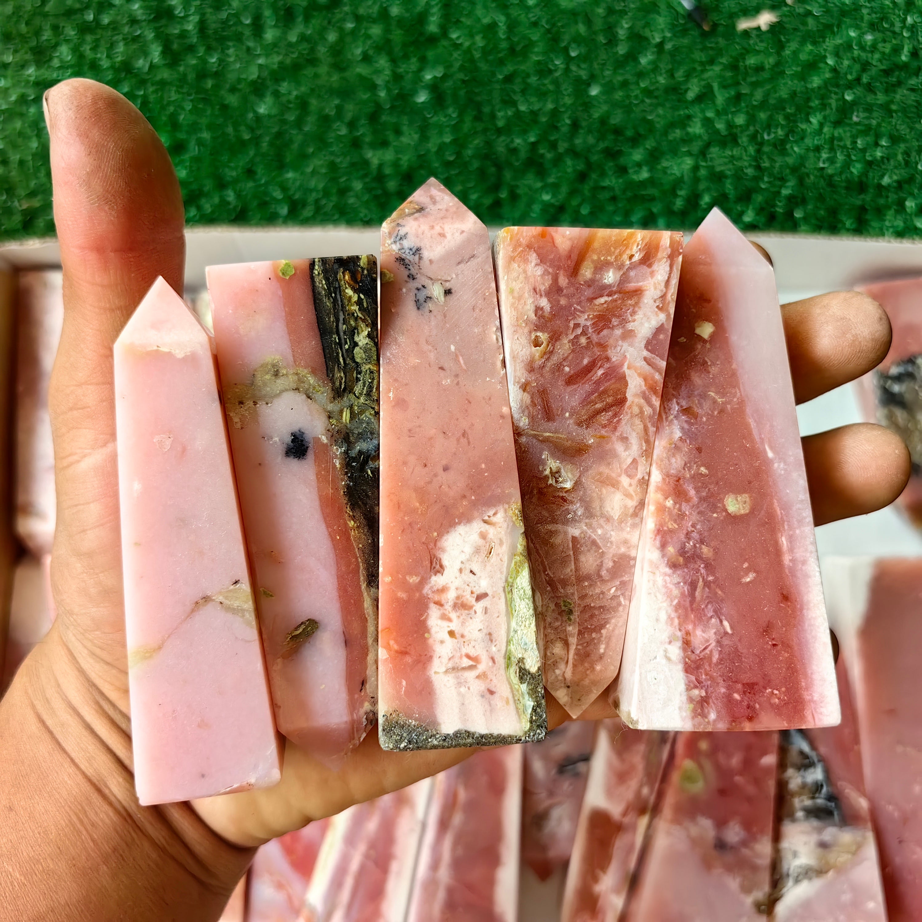 24 pc peruvian pink opal towers