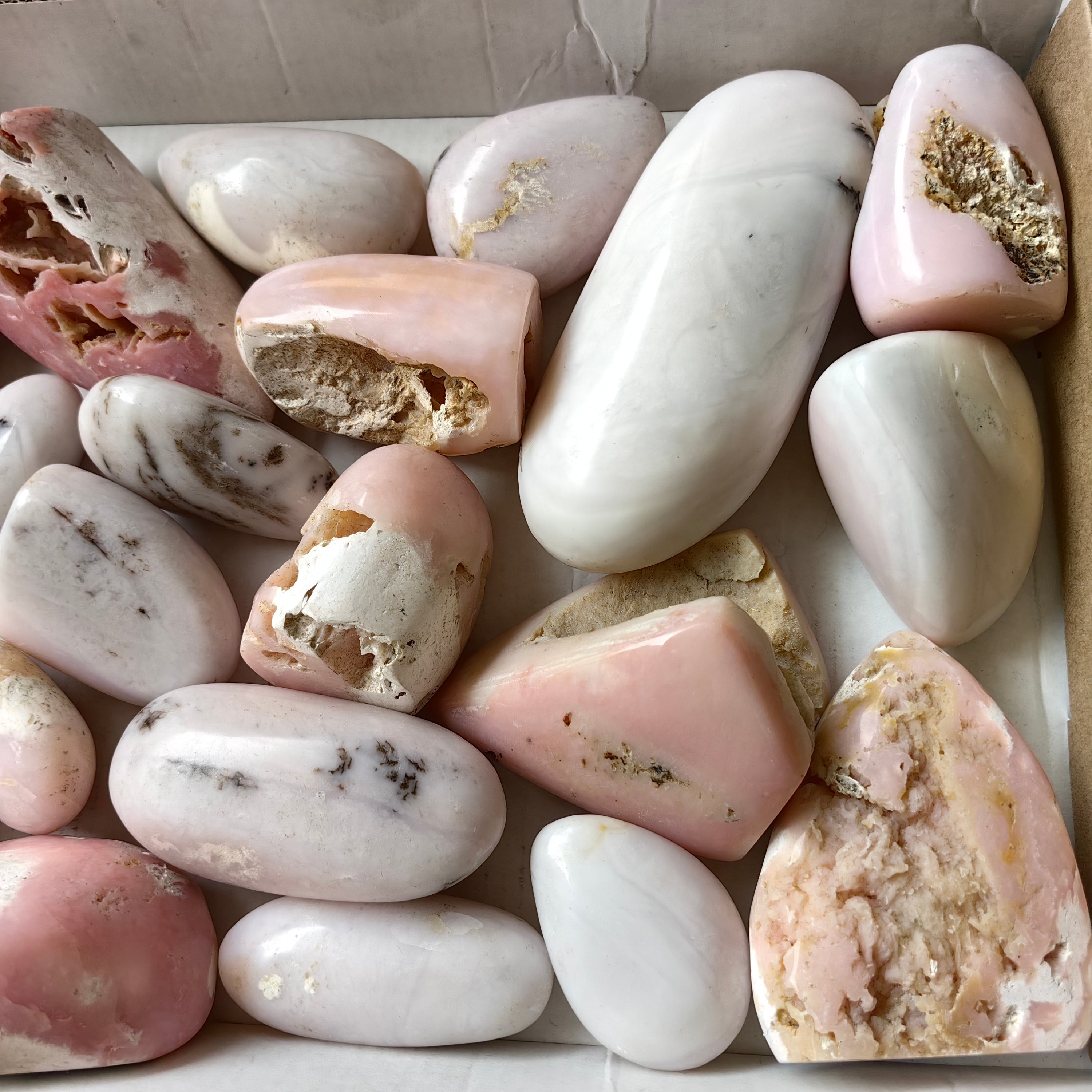 22 pc peruvian pink opal free forms