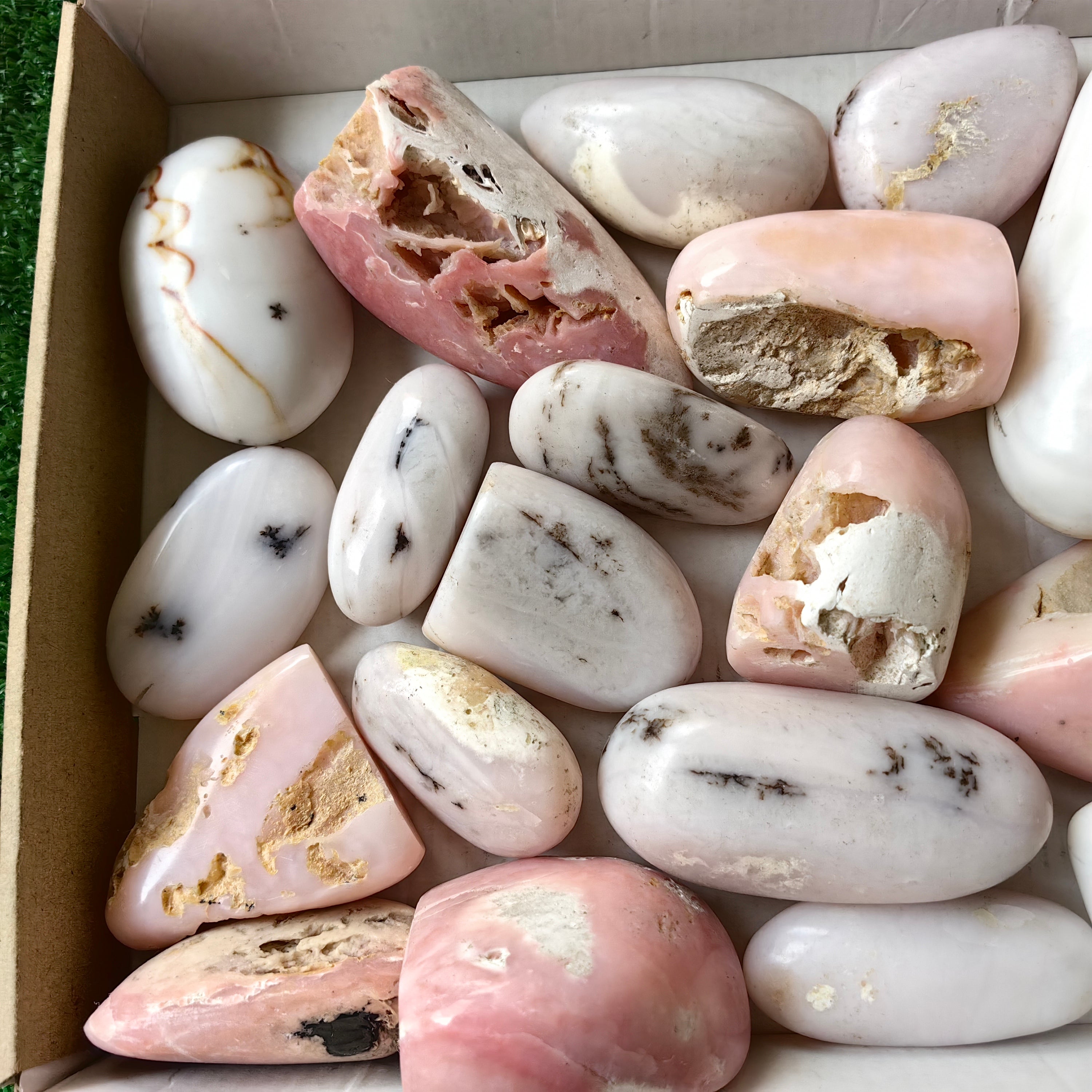 22 pc peruvian pink opal free forms