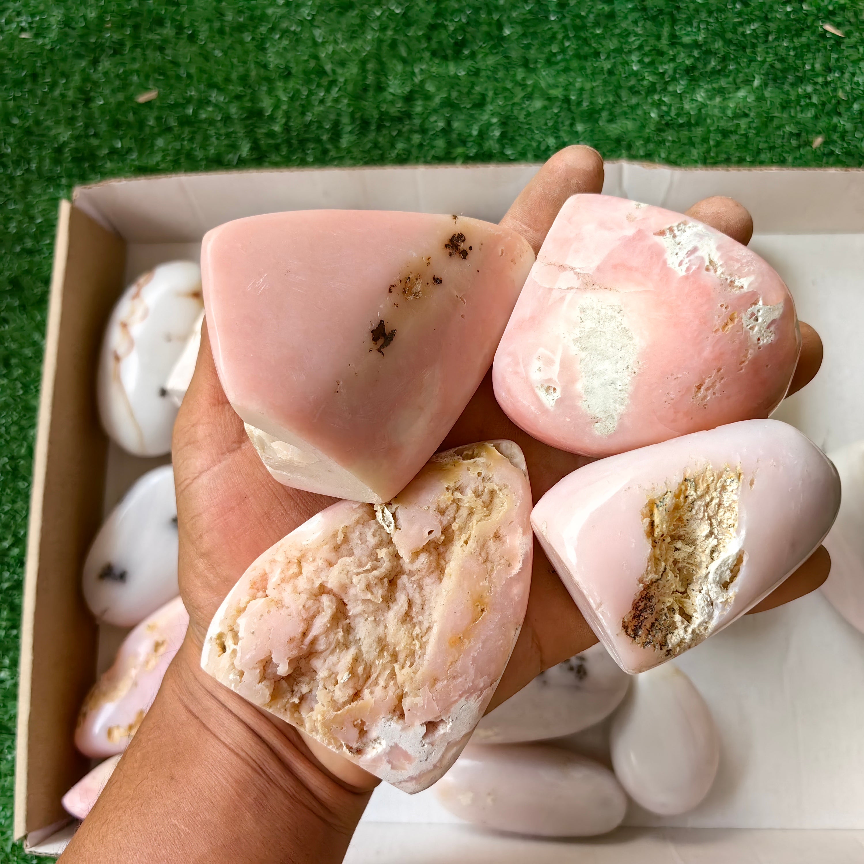 22 pc peruvian pink opal free forms