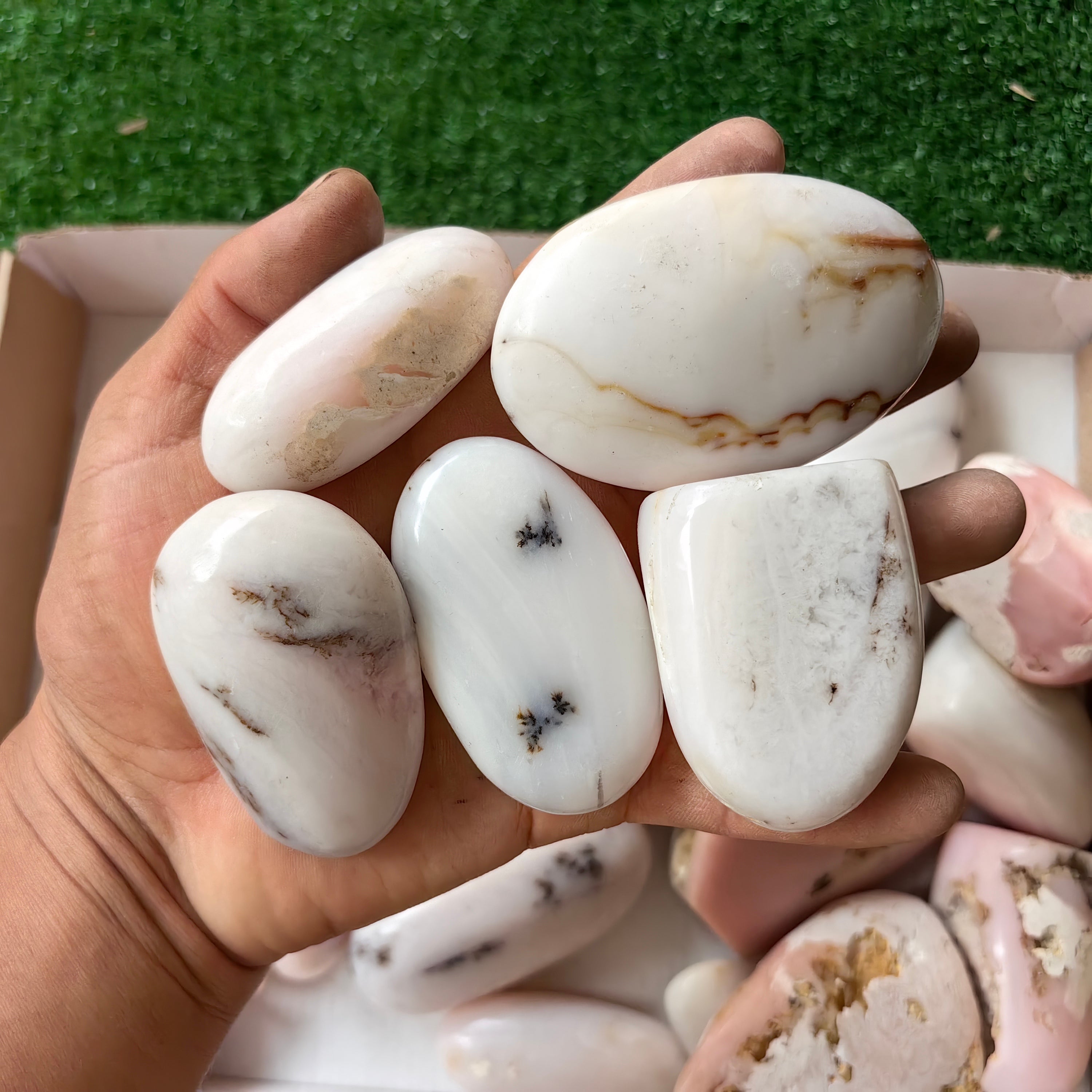 22 pc peruvian pink opal free forms