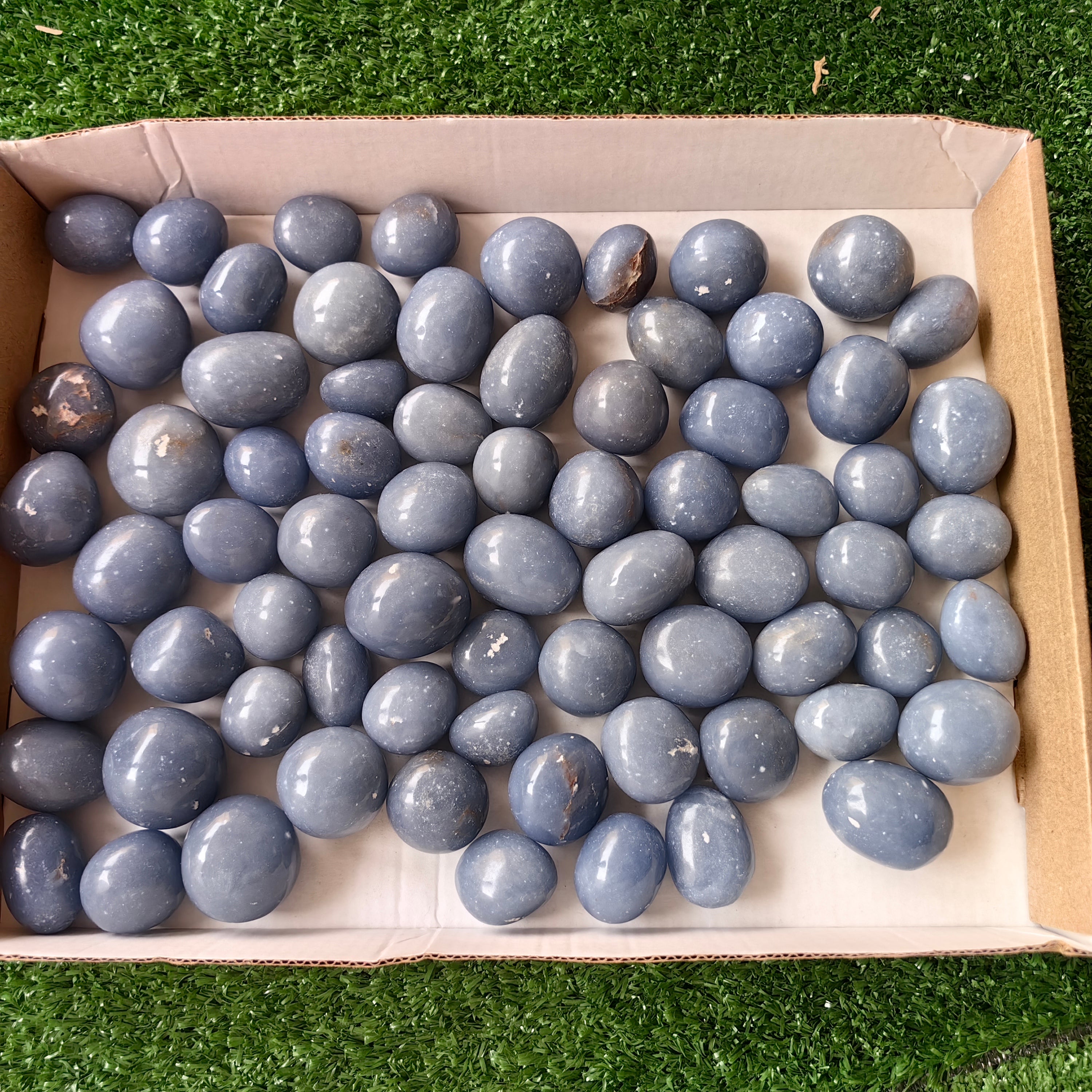 2 kg tumbled blue angelite