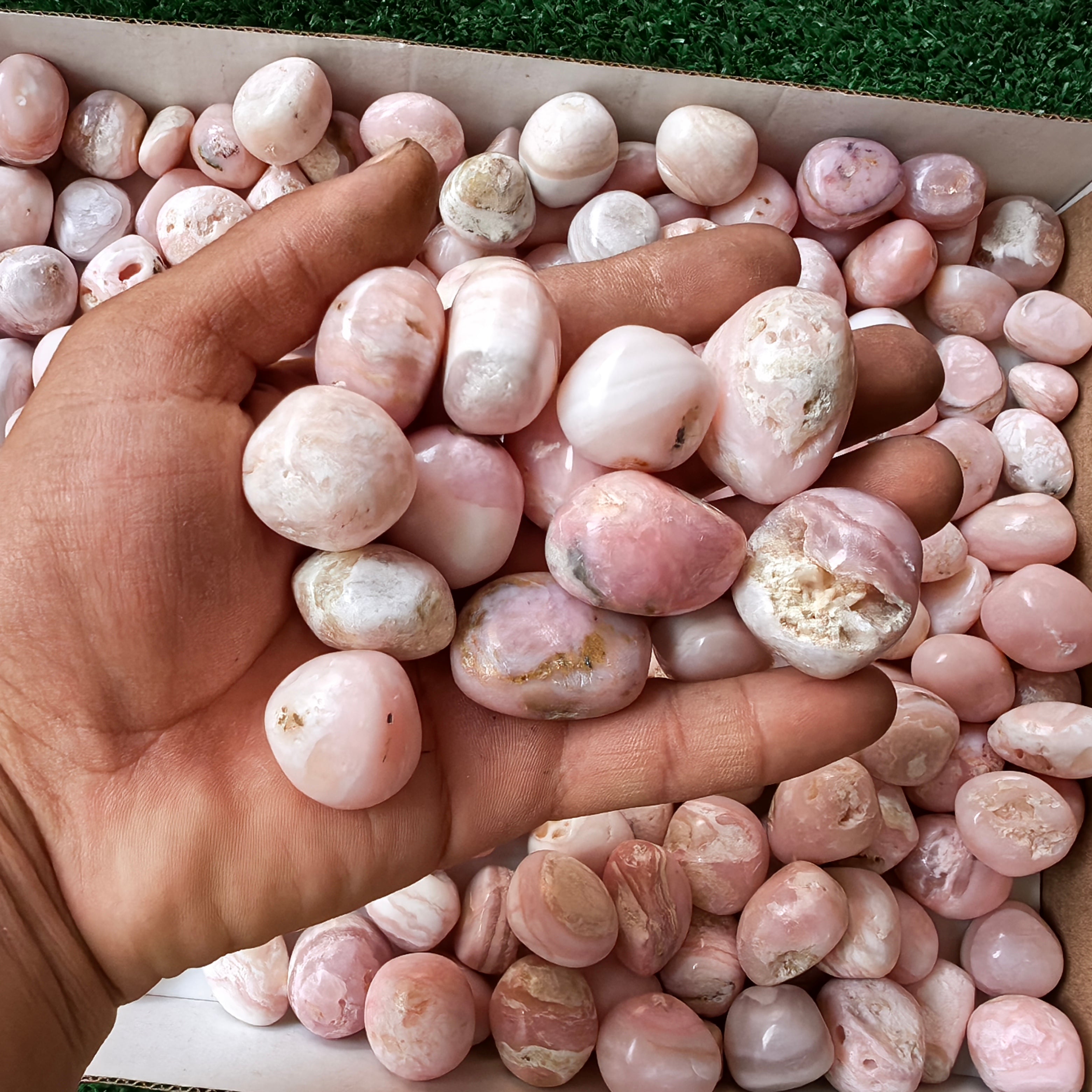2 kg peruvian pink opal tumbled