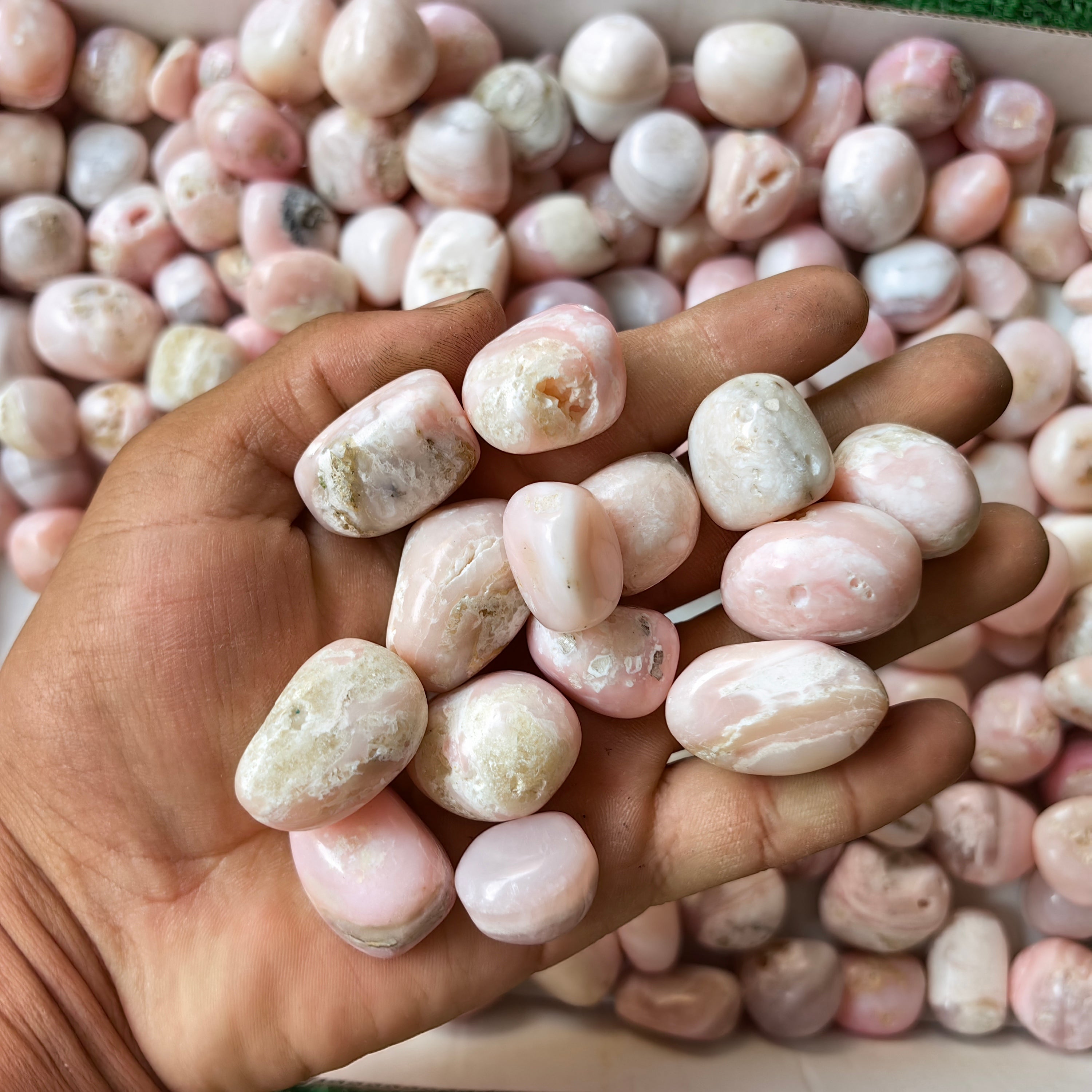 2 kg peruvian pink opal tumbled