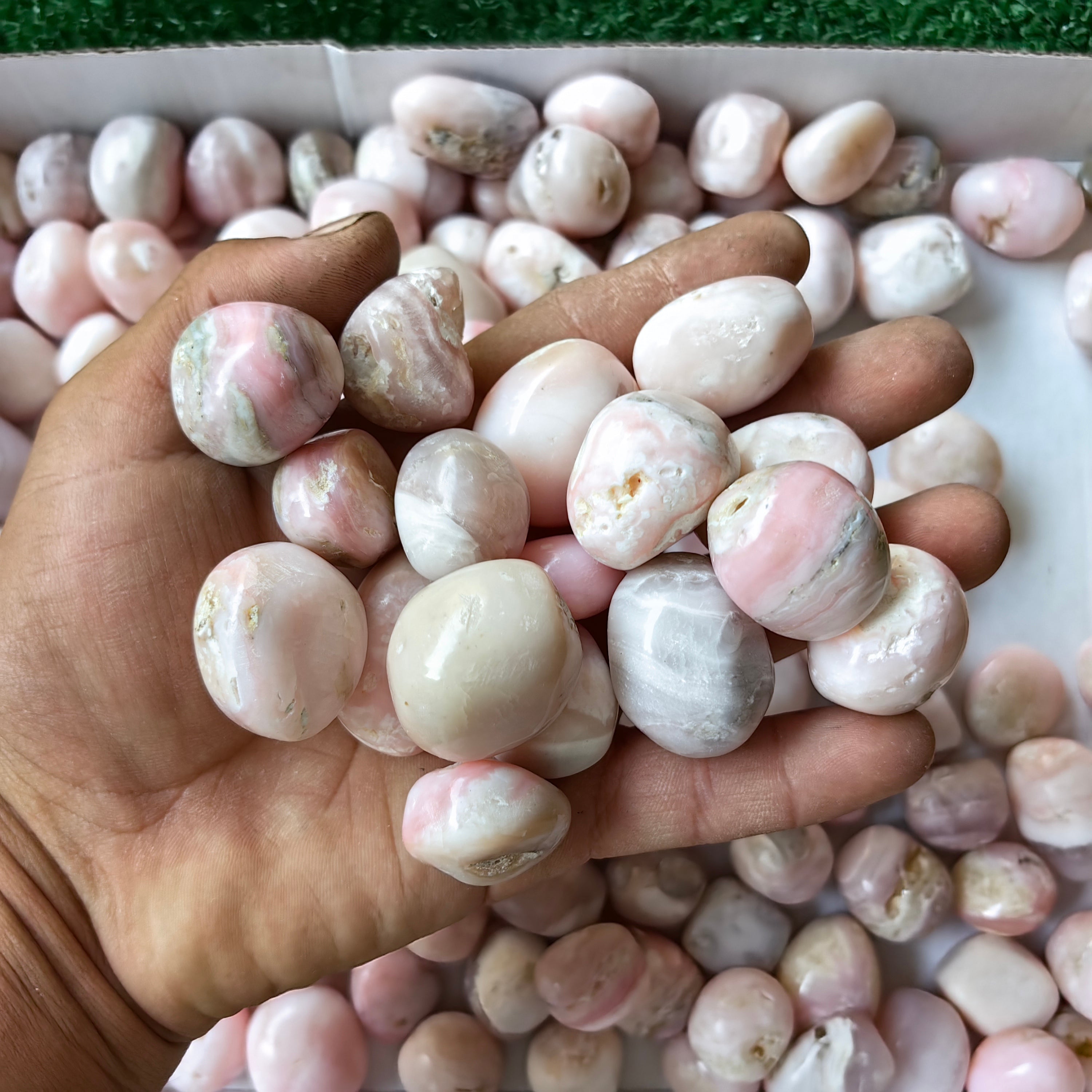 2 kg peruvian pink opal tumbled