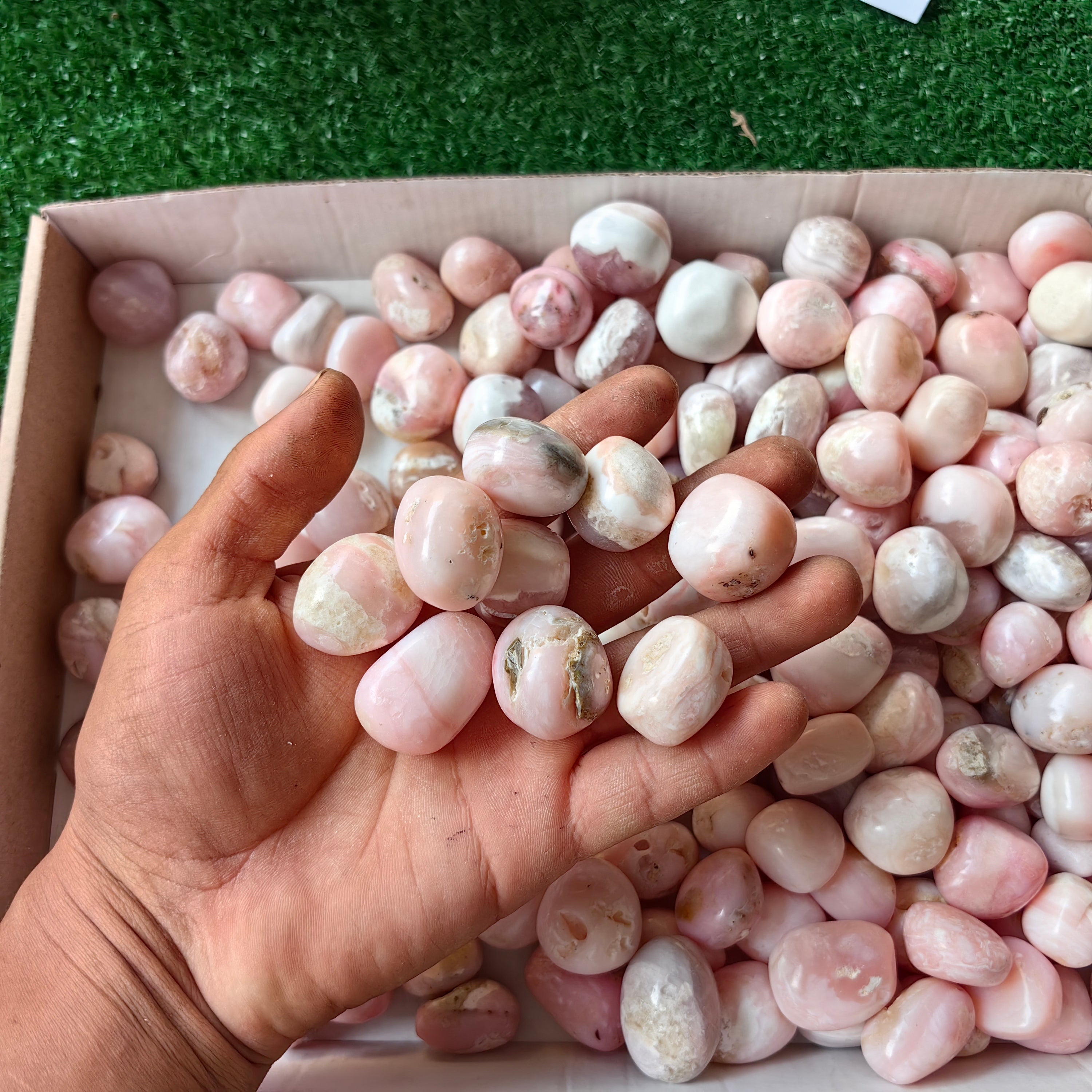 2 kg peruvian pink opal tumbled