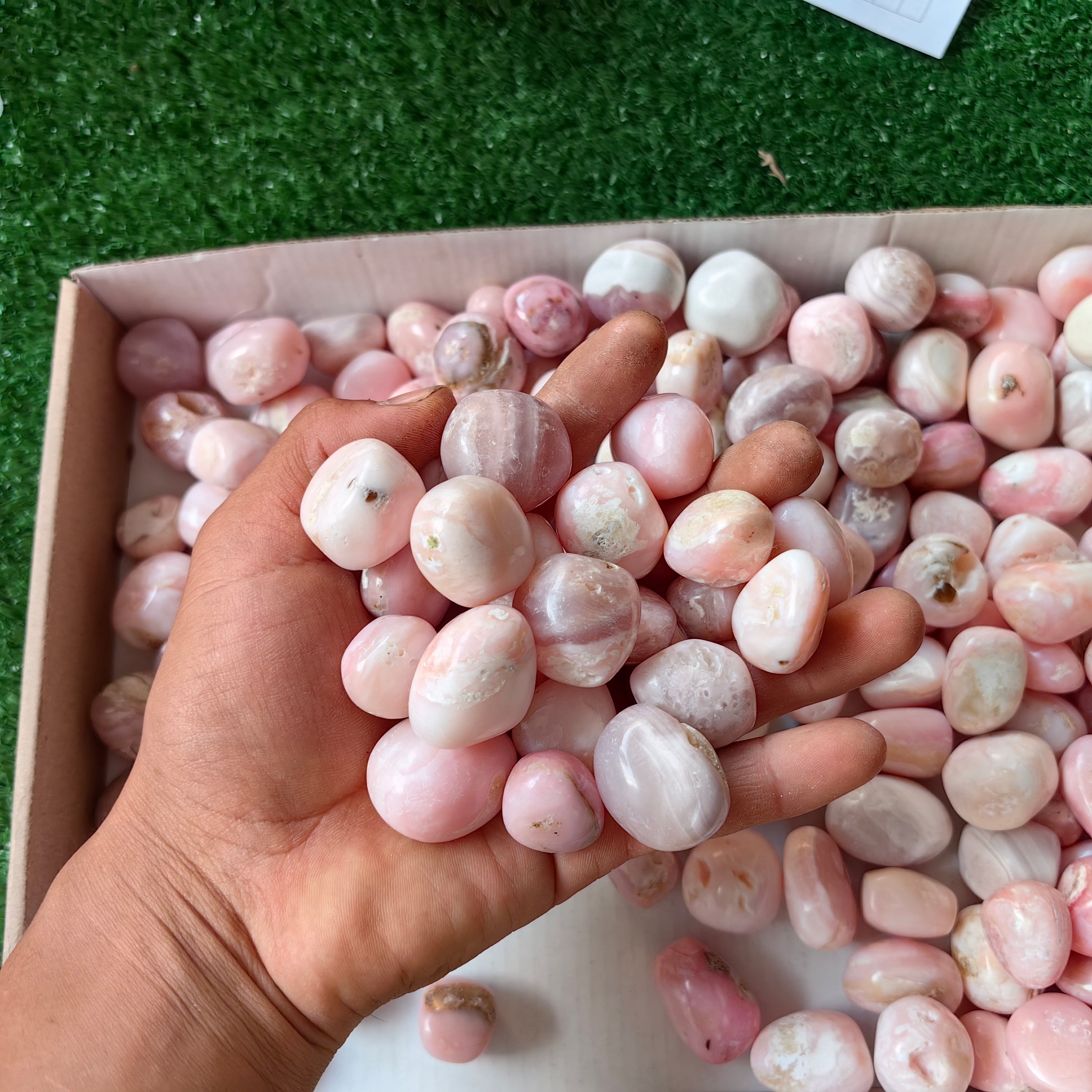 2 kg peruvian pink opal tumbled