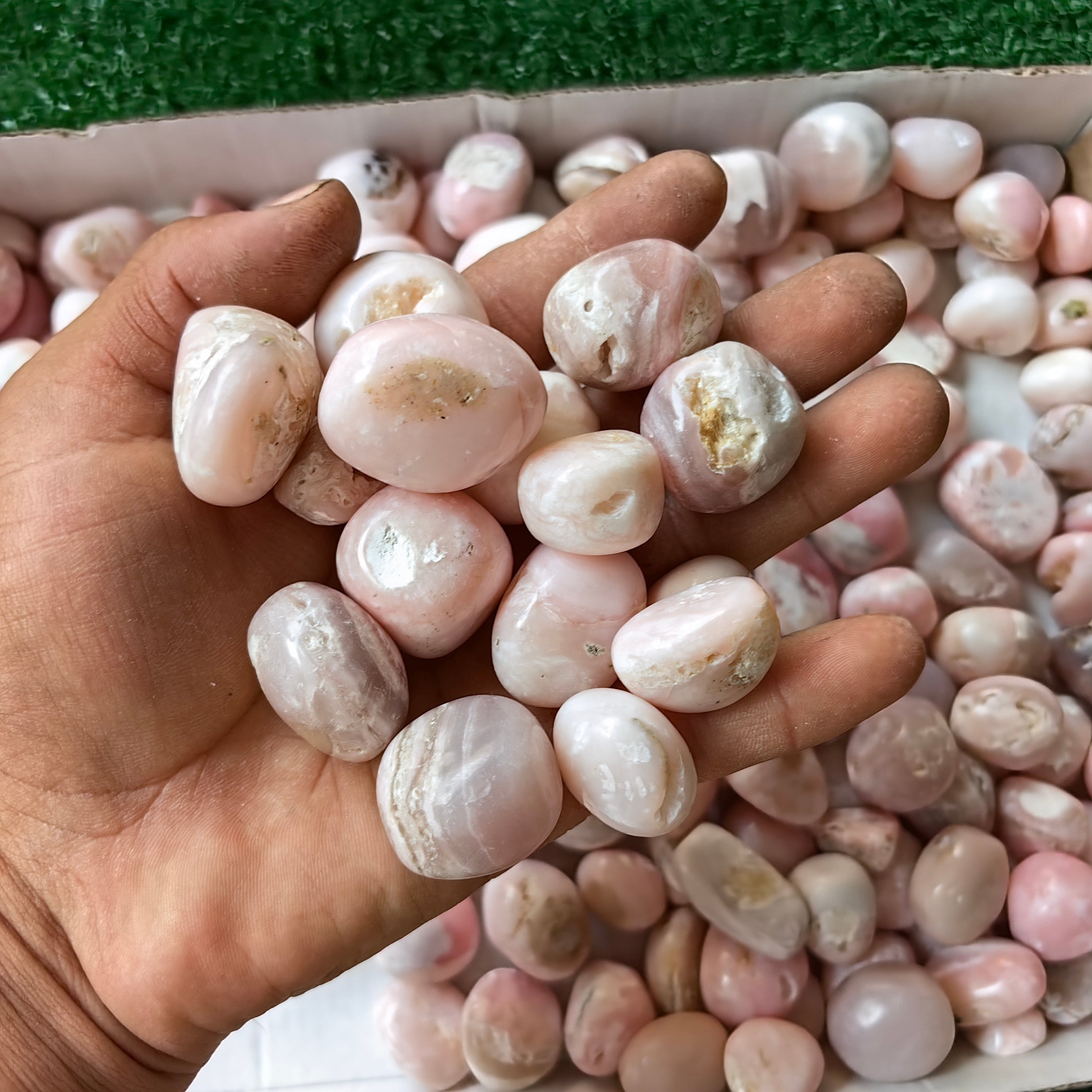 2 kg peruvian pink opal tumbled