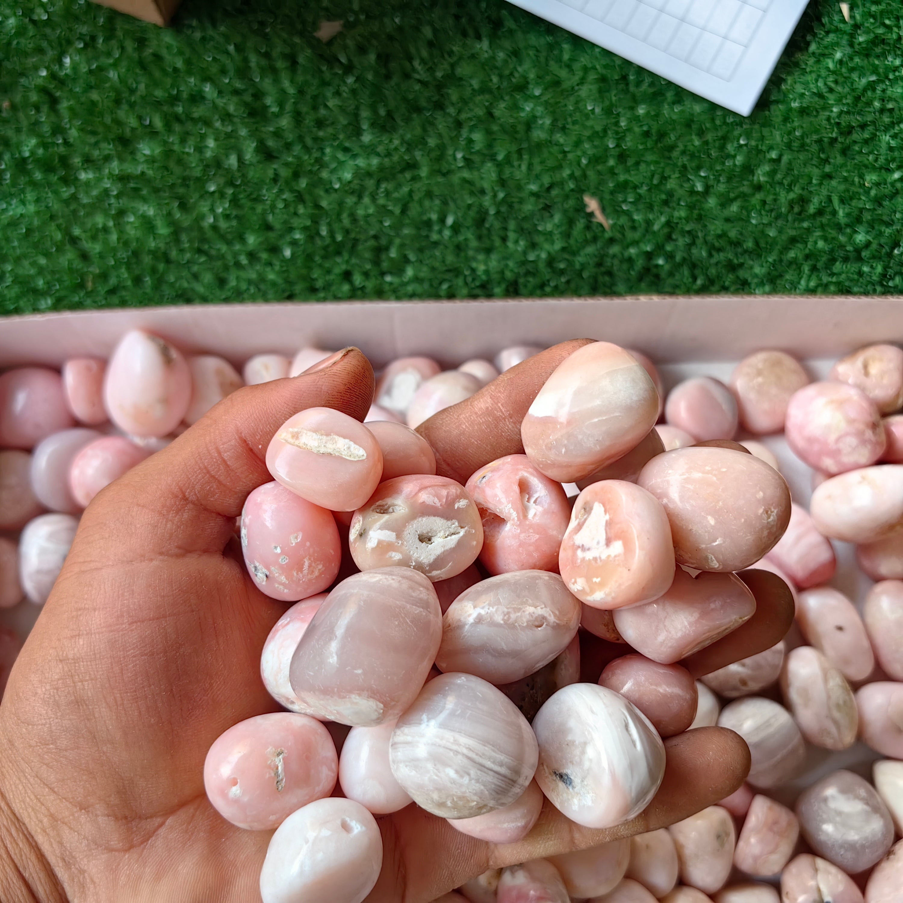 2 kg peruvian pink opal tumbled