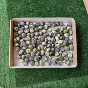 2 kg tumbled green serpentine