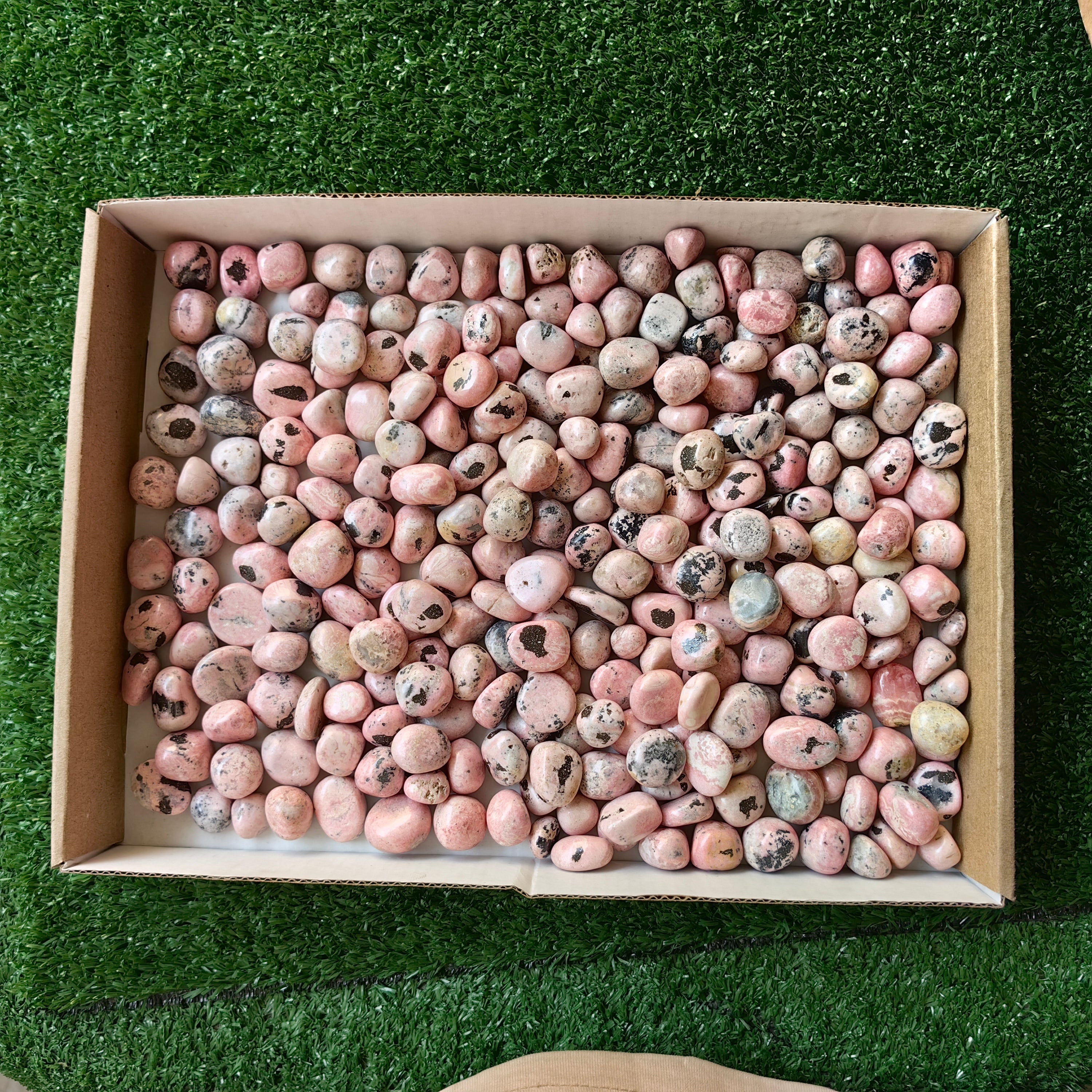 2 kg tumbled pink rhodonite