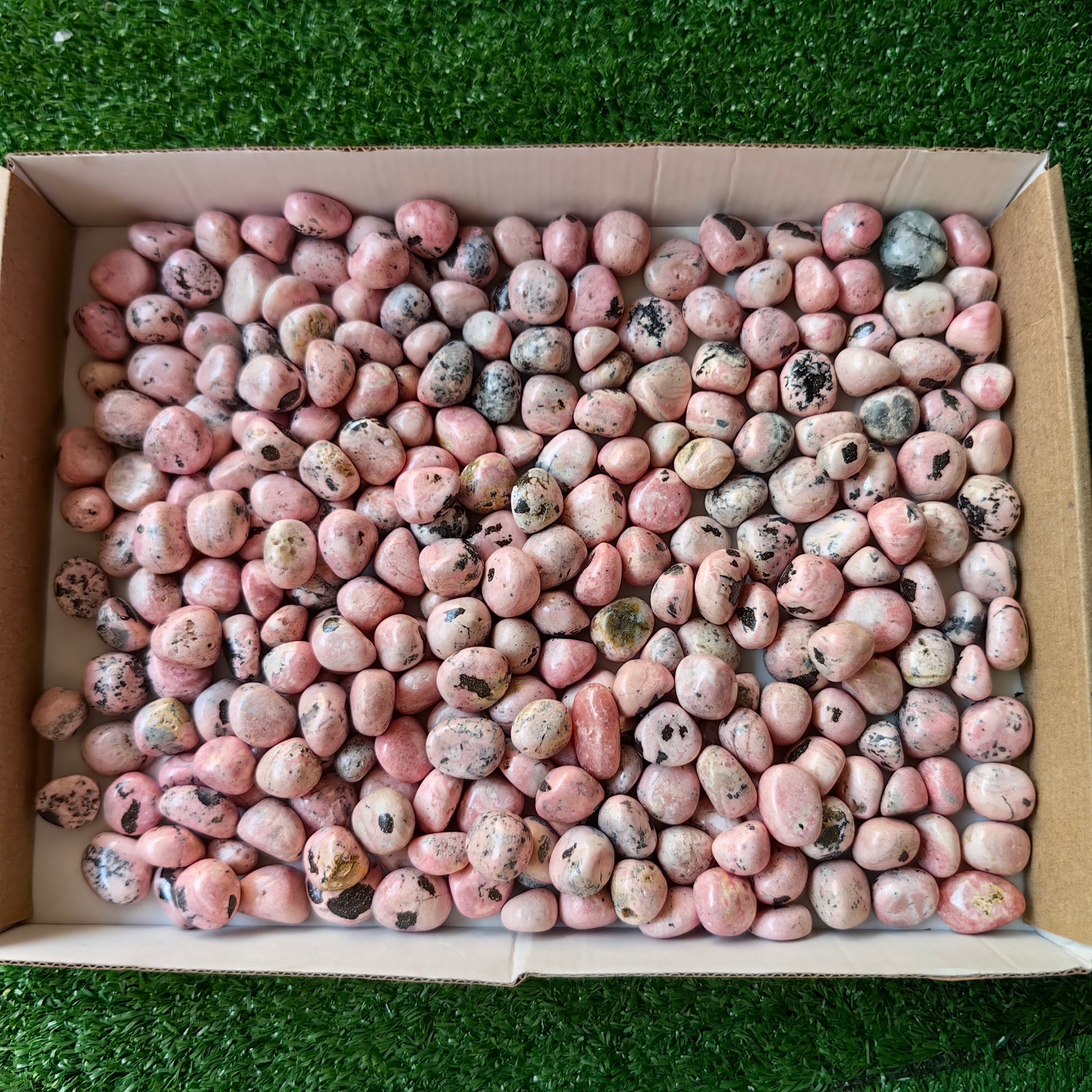 2 kg tumbled pink rhodonite