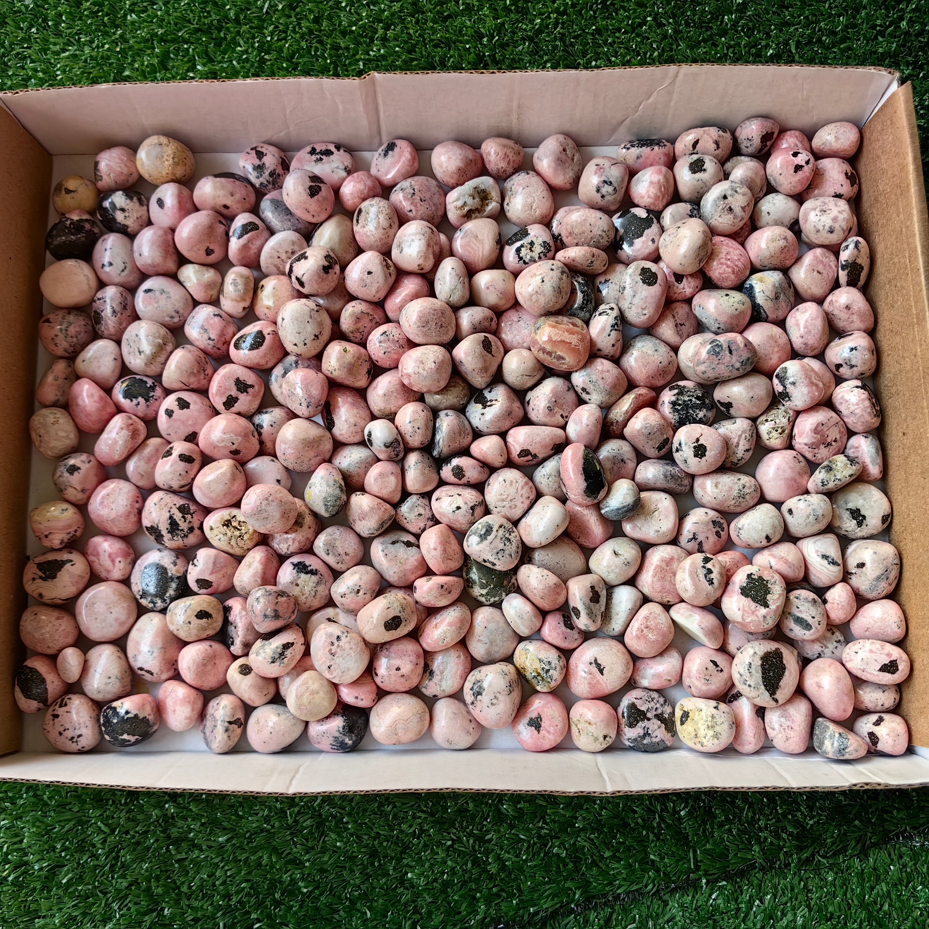 2 kg tumbled pink rhodonite