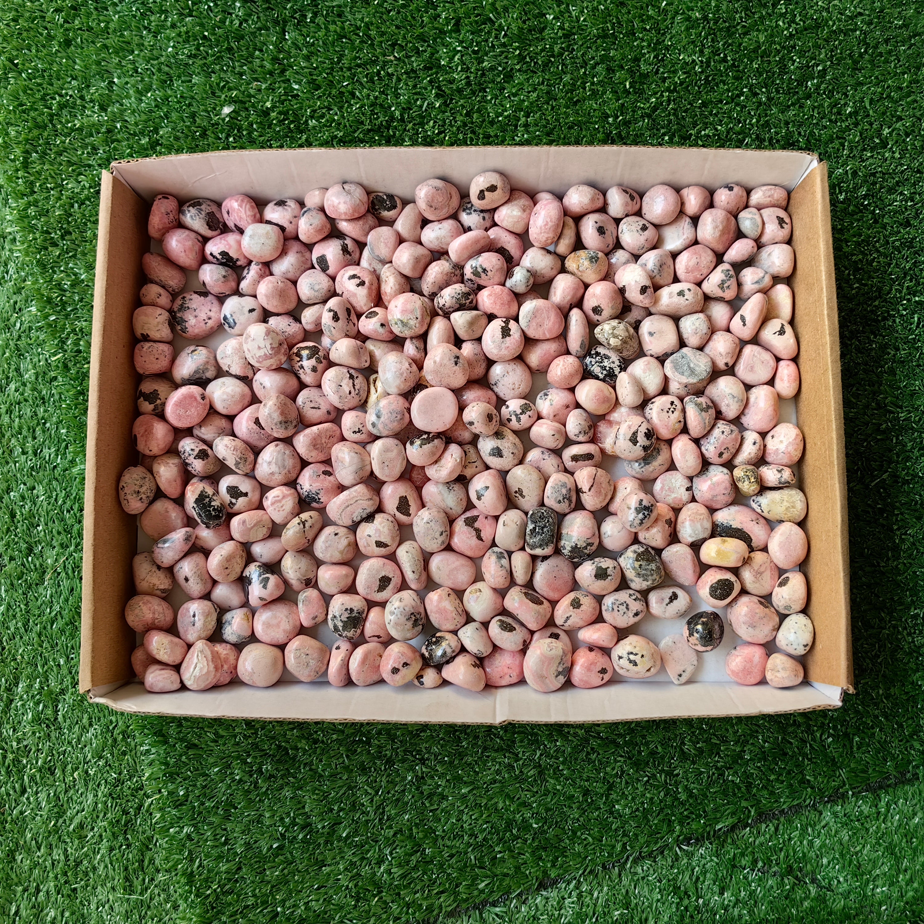 2 kg tumbled pink rhodonite