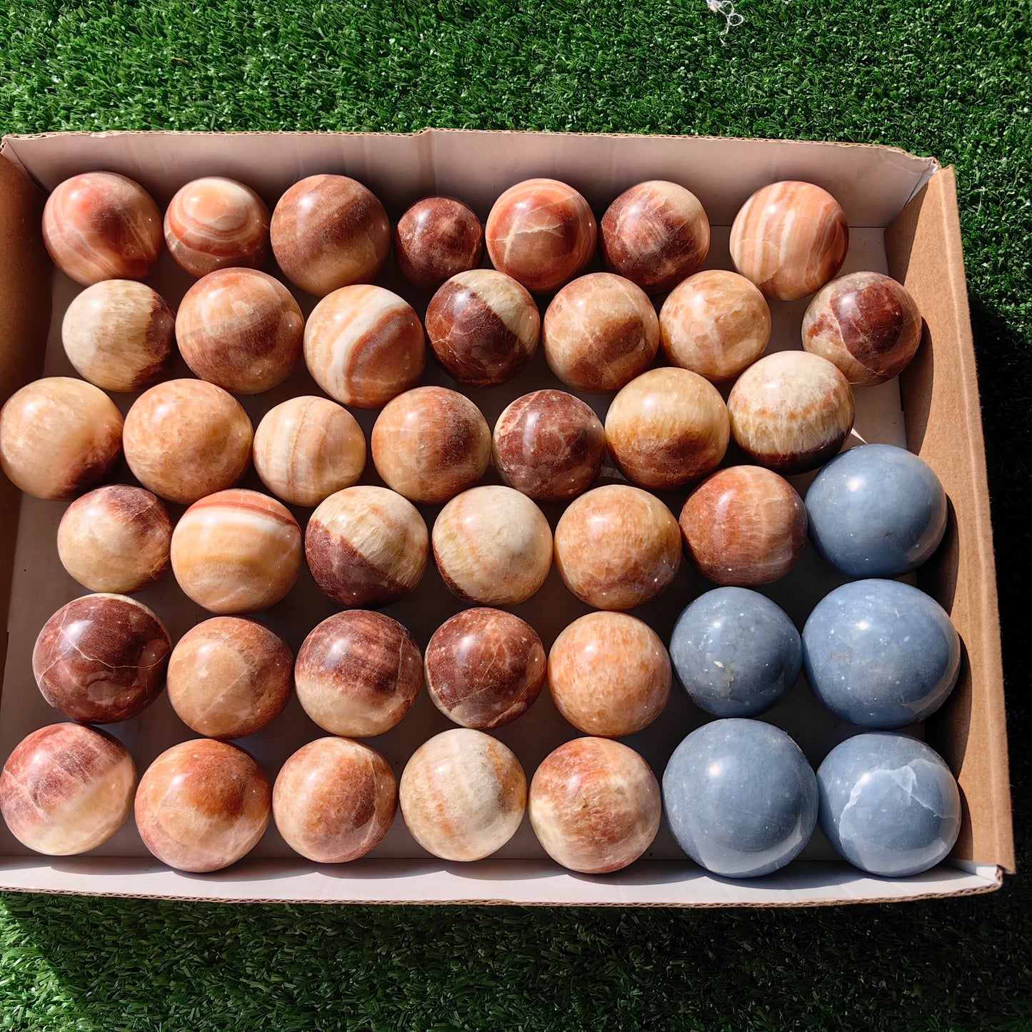 42 pc angelite & onix spheres