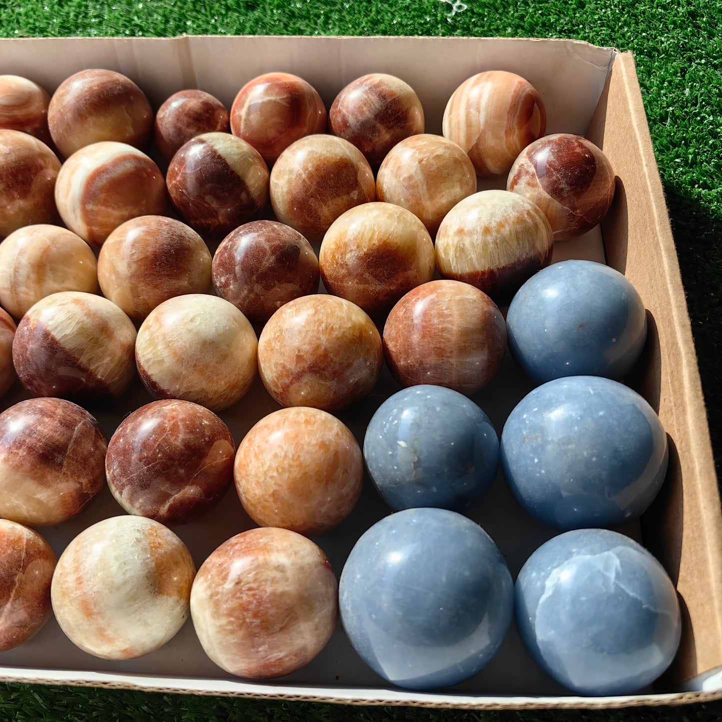 42 pc angelite & onix spheres