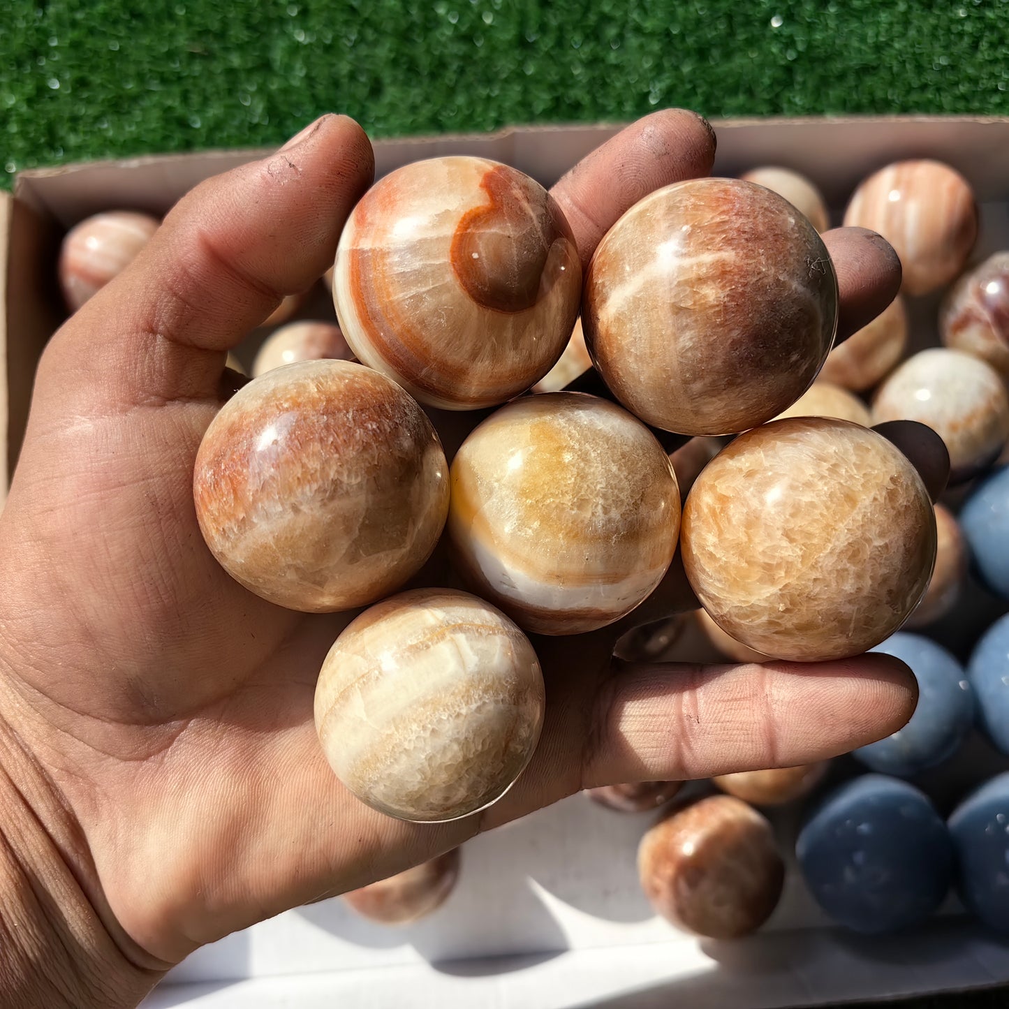 42 pc angelite & onix spheres