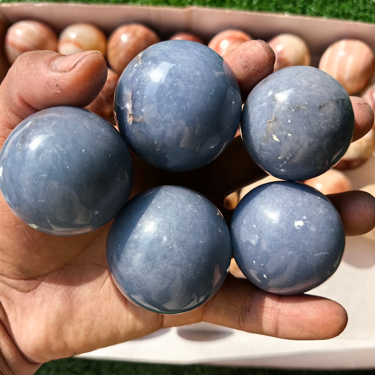 42 pc angelite & onix spheres