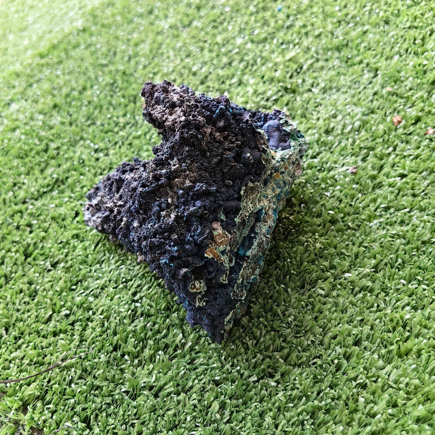 Chrysocolla on Quartz from mine tentadora