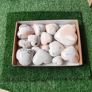 14 pc peruvian pink opal hearts