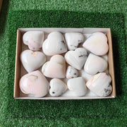 13 pc peruvian pink opal hearts