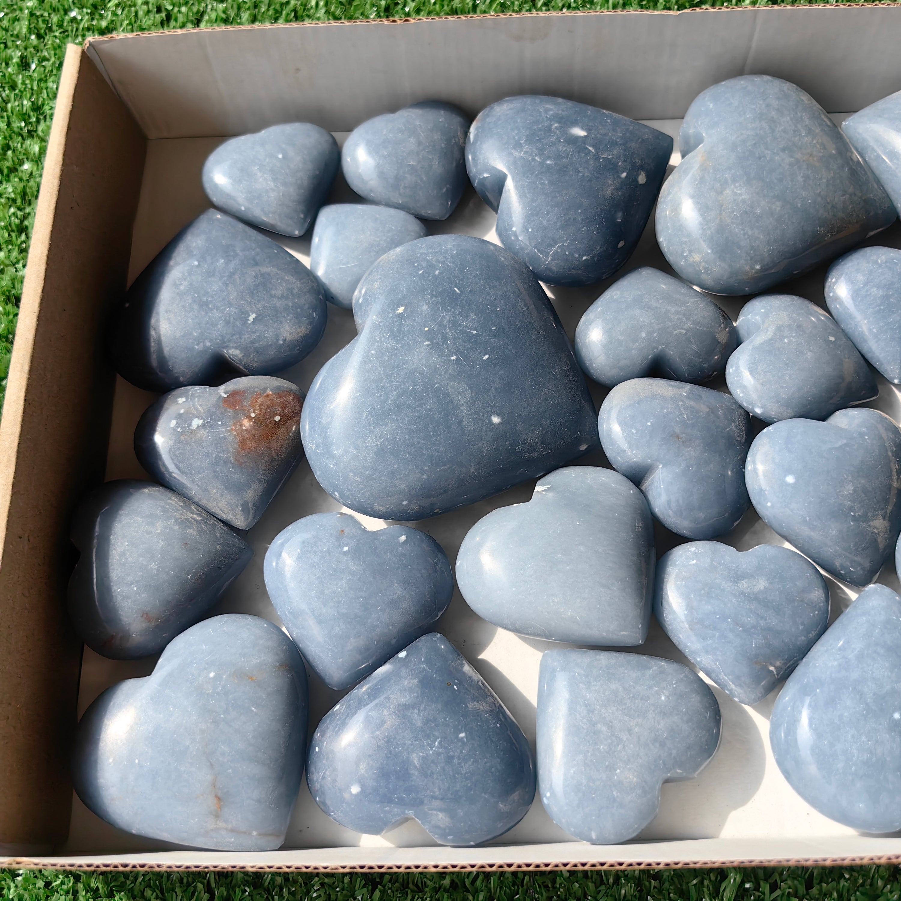 25 pc angelite hearts