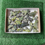 21 pc green serpentine bats carving