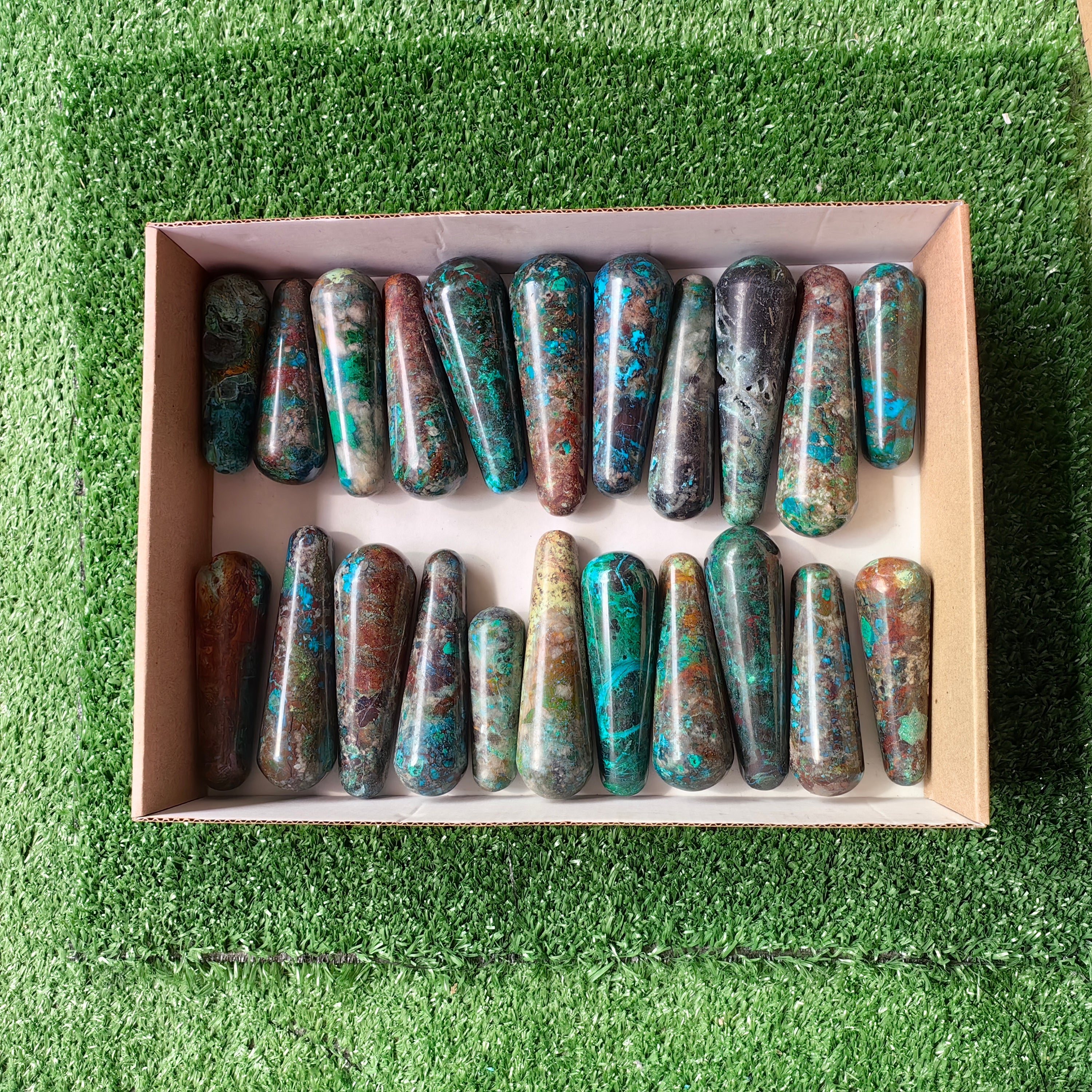 22 pc chrysocolla wands