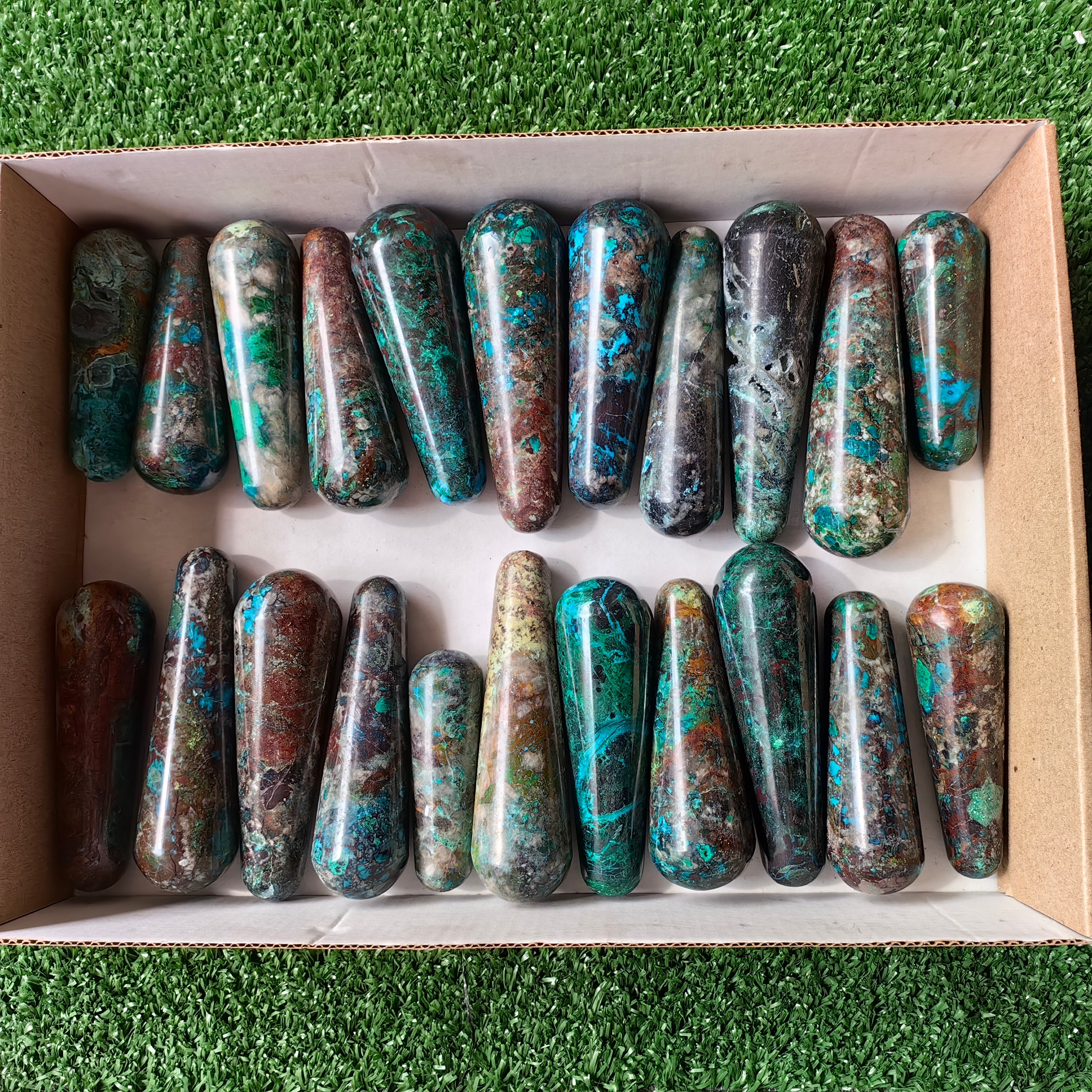 22 pc chrysocolla wands