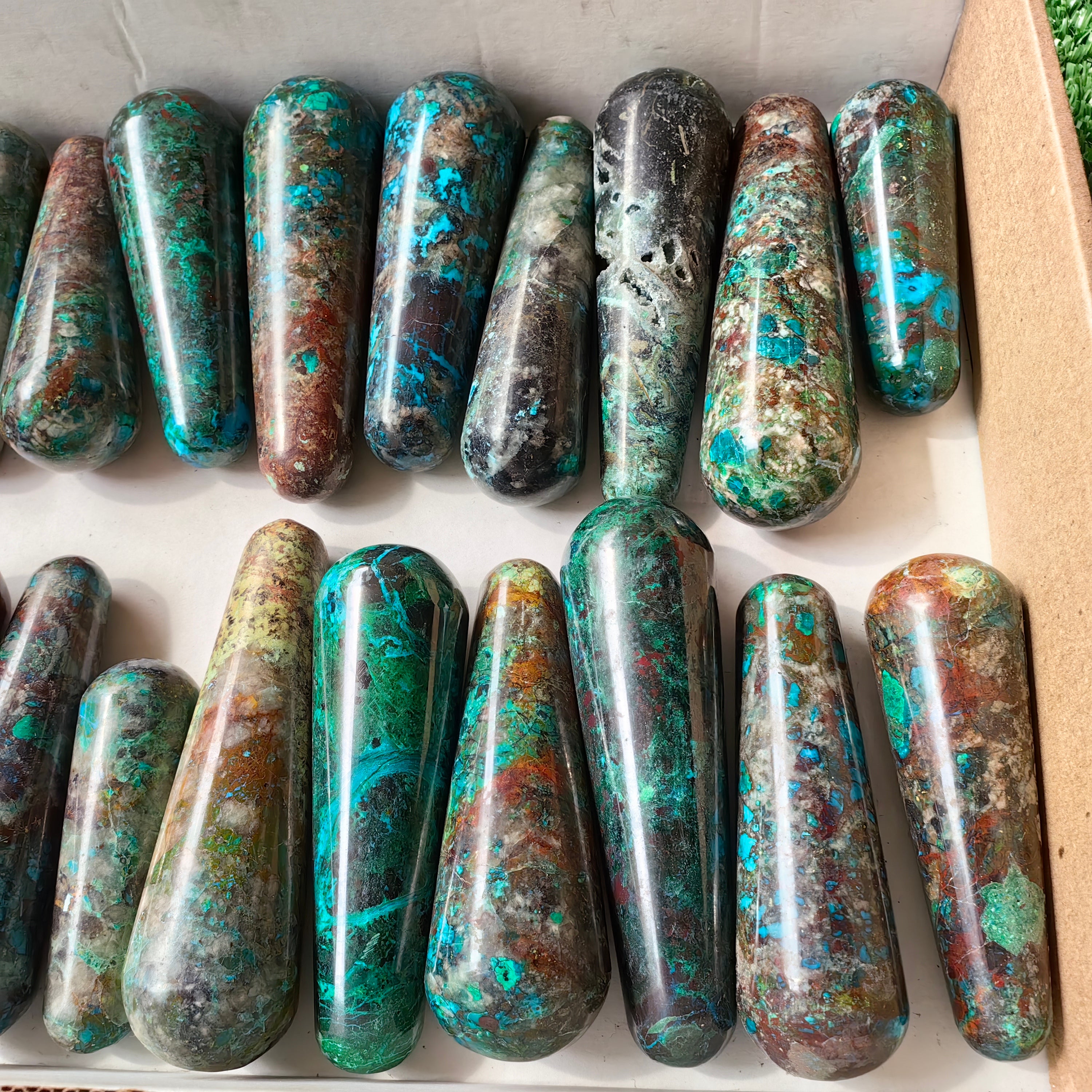 22 pc chrysocolla wands