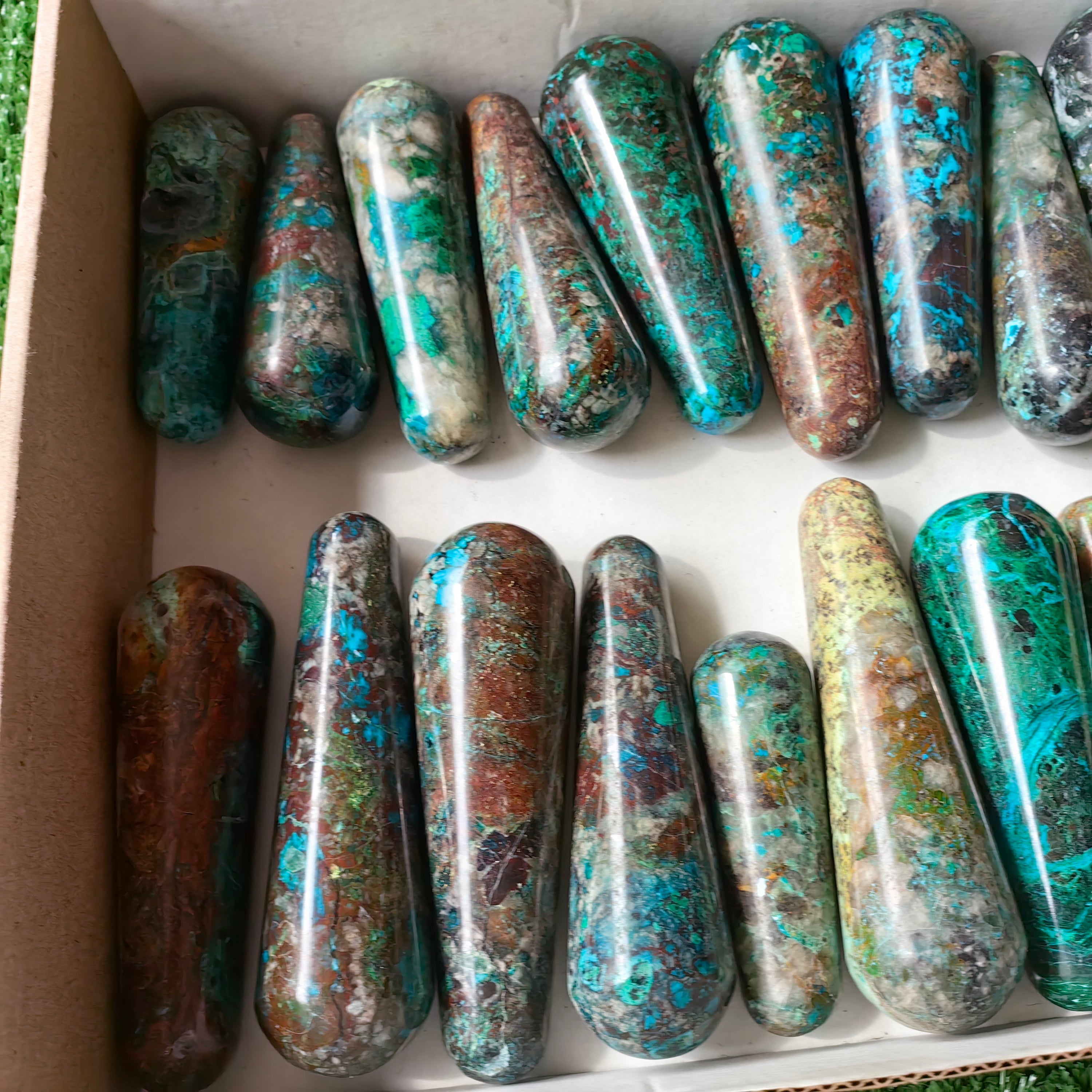 22 pc chrysocolla wands