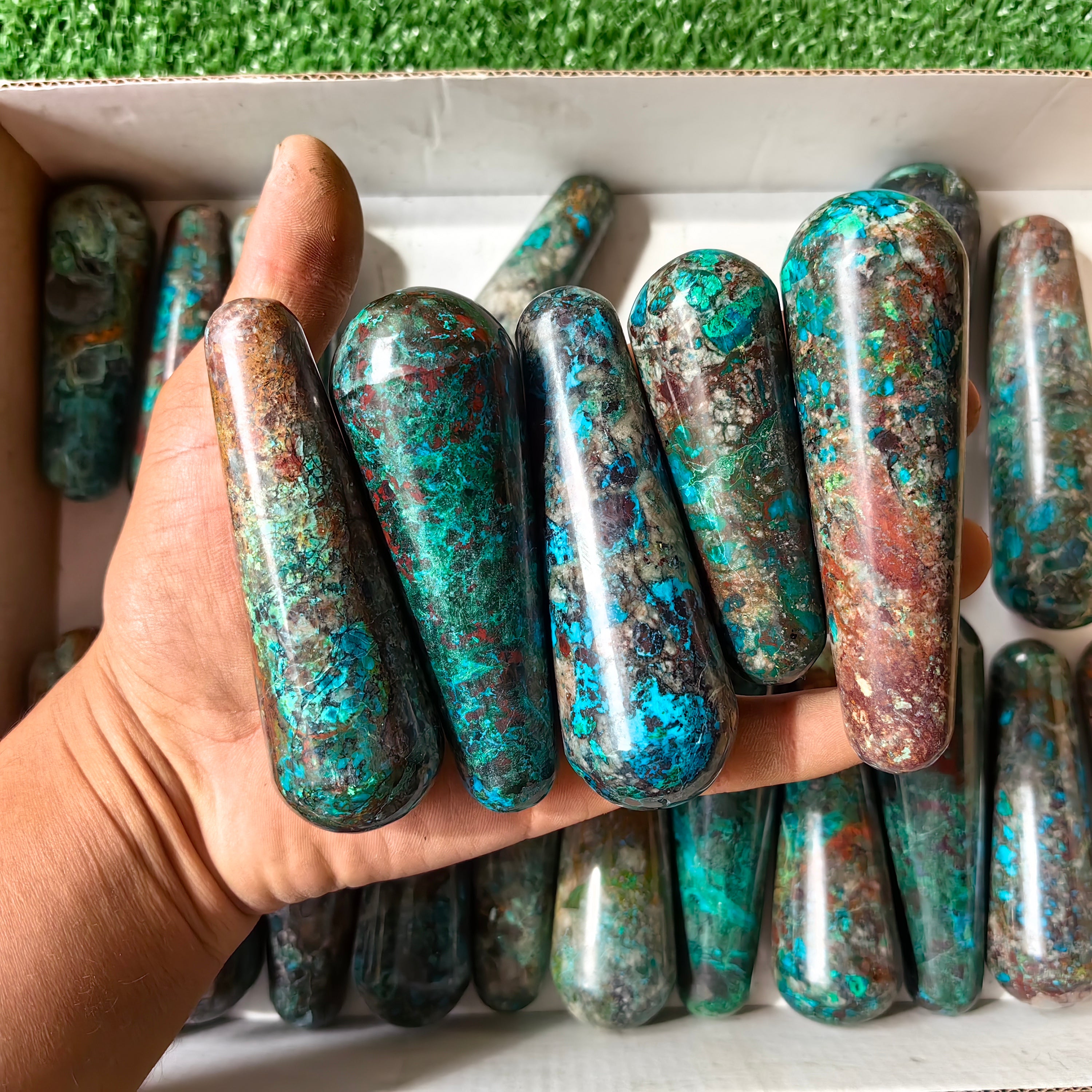 22 pc chrysocolla wands