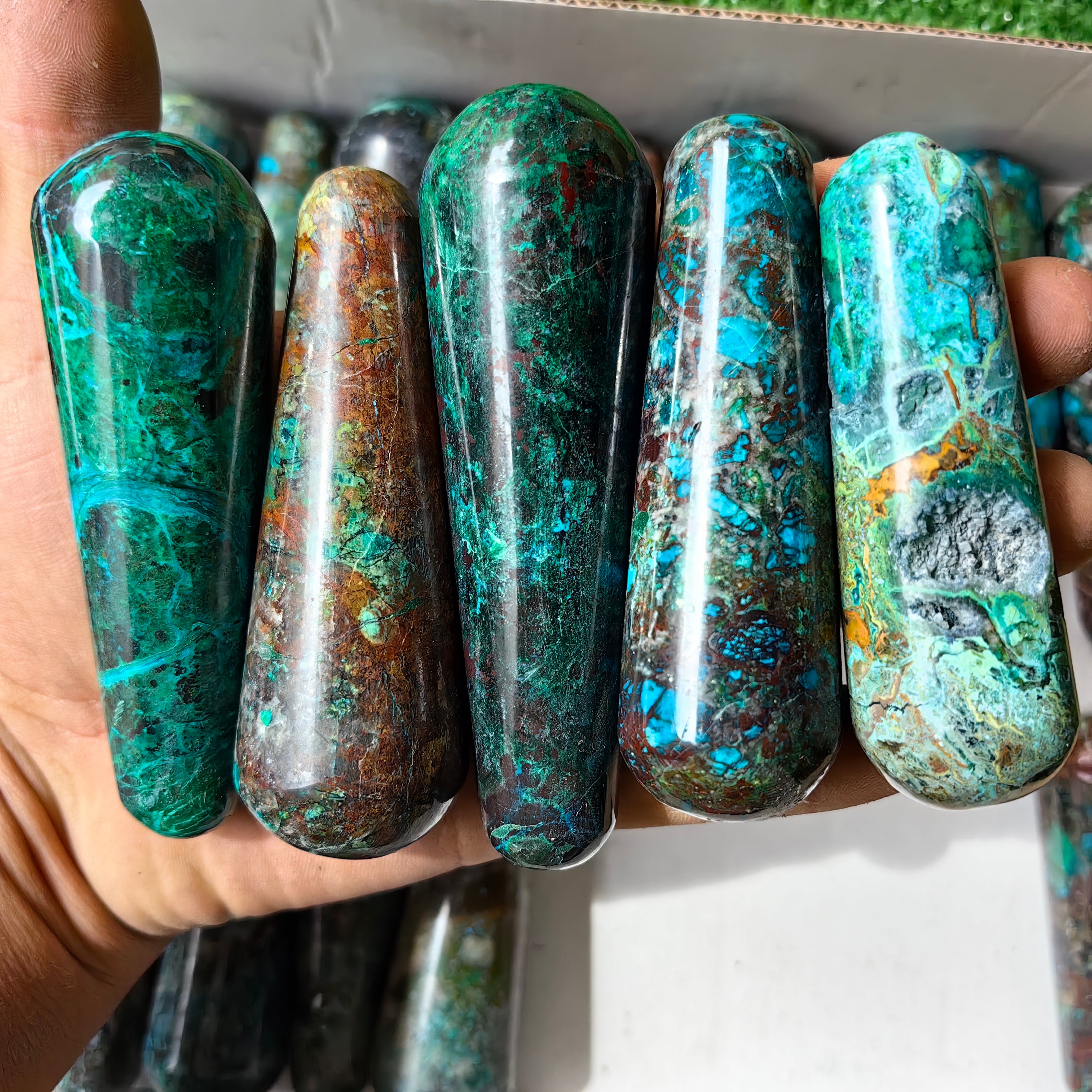 22 pc chrysocolla wands