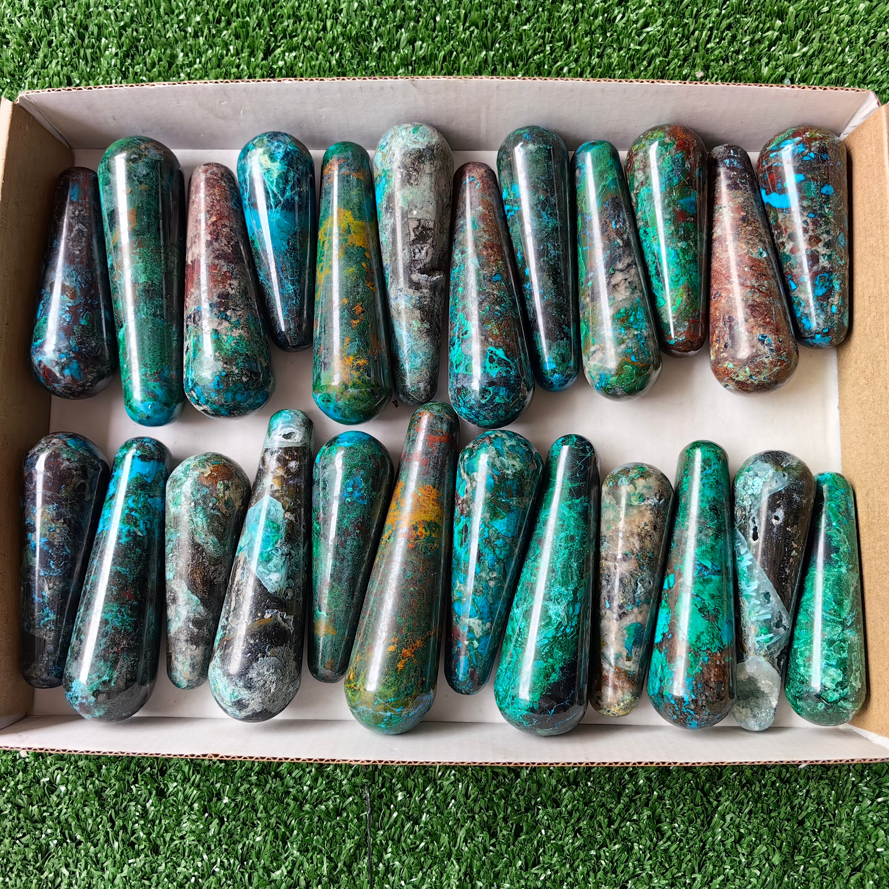 24 pc chrysocolla wands