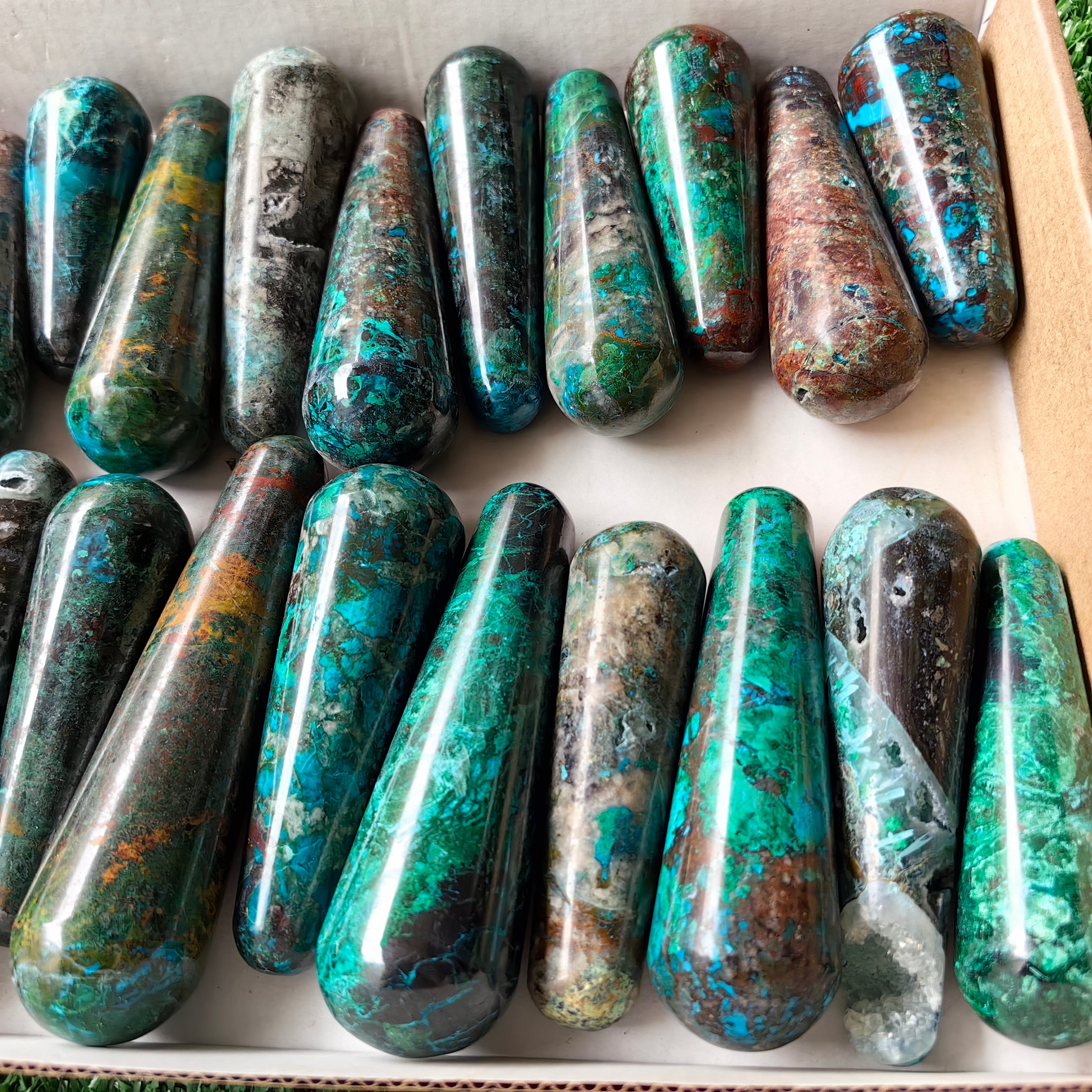 24 pc chrysocolla wands