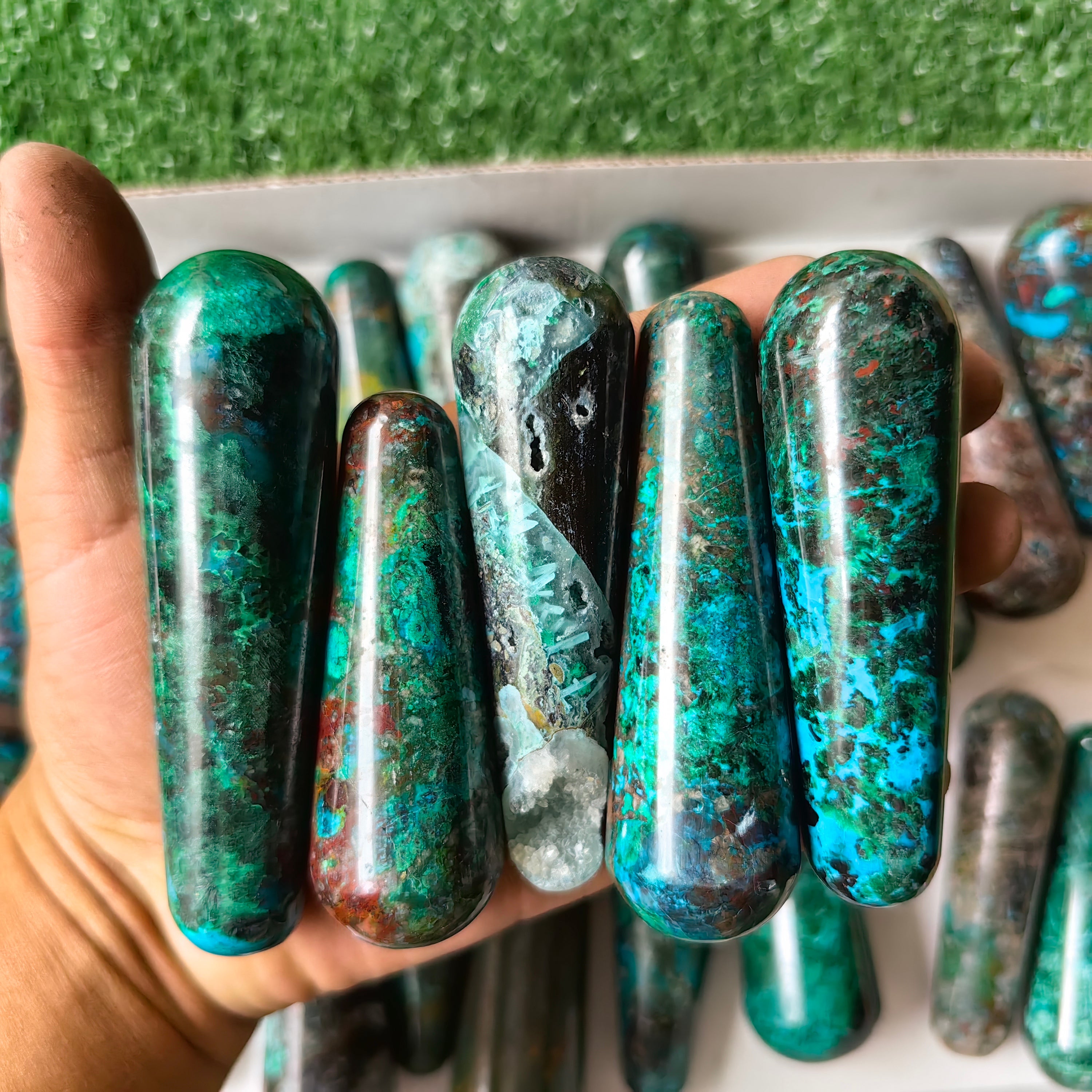 24 pc chrysocolla wands